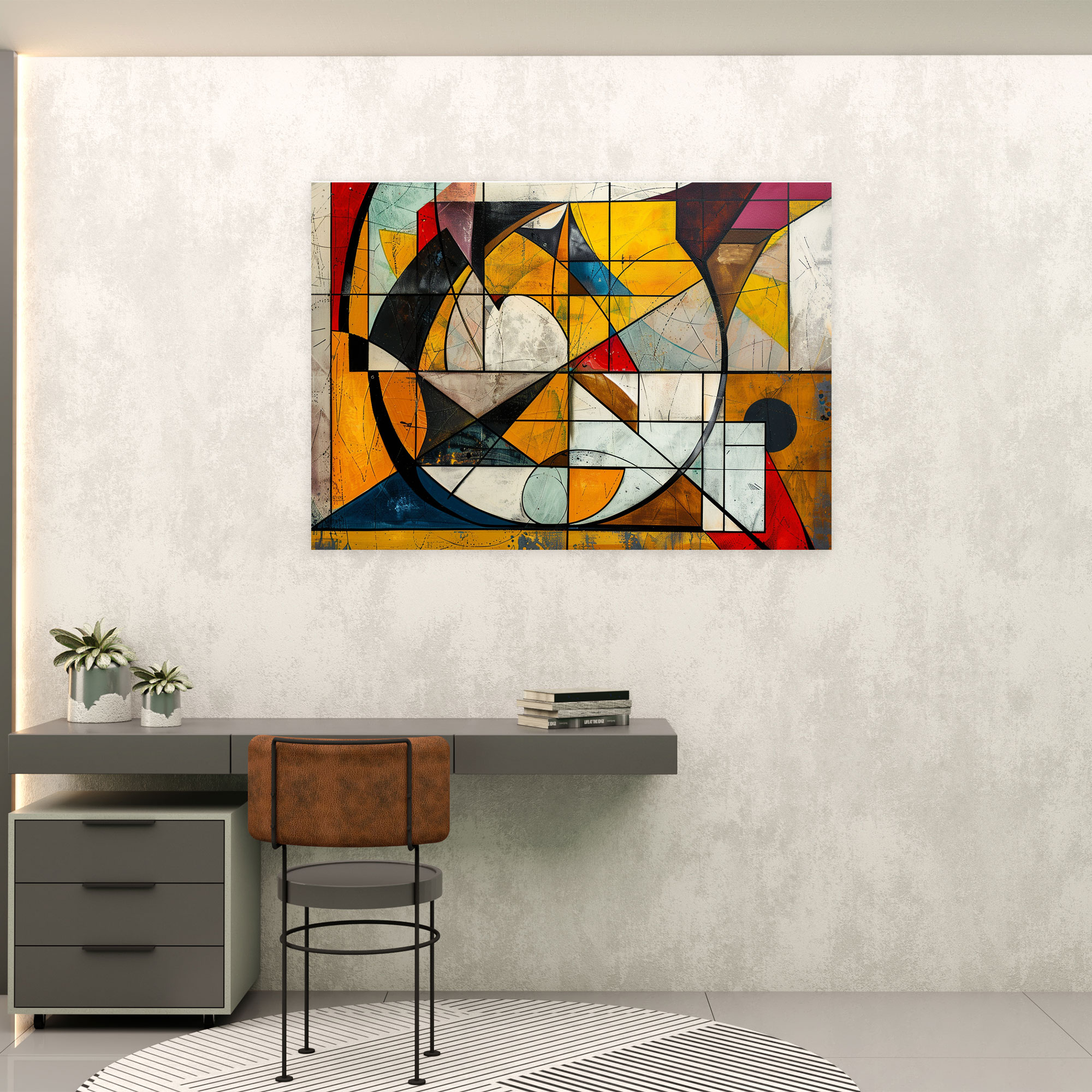 Geometric Abstract Art Wall Art - Abstract Art, Canvas Wall Art, Wall Art, Abstract Art