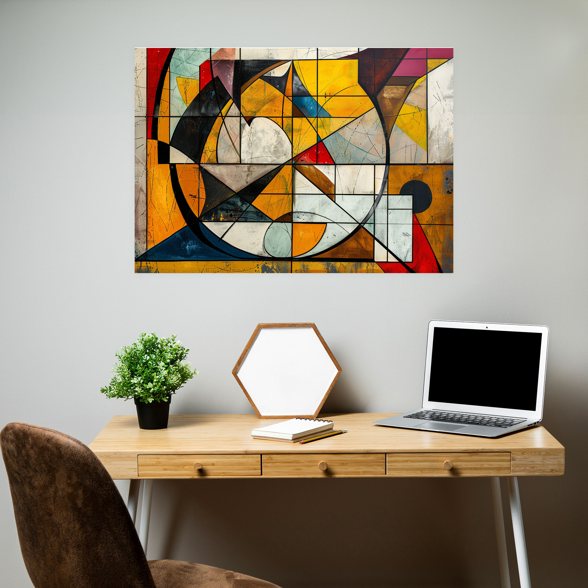 Geometric Abstract Art Wall Art - Abstract Art, Canvas Wall Art, Wall Art, Abstract Art