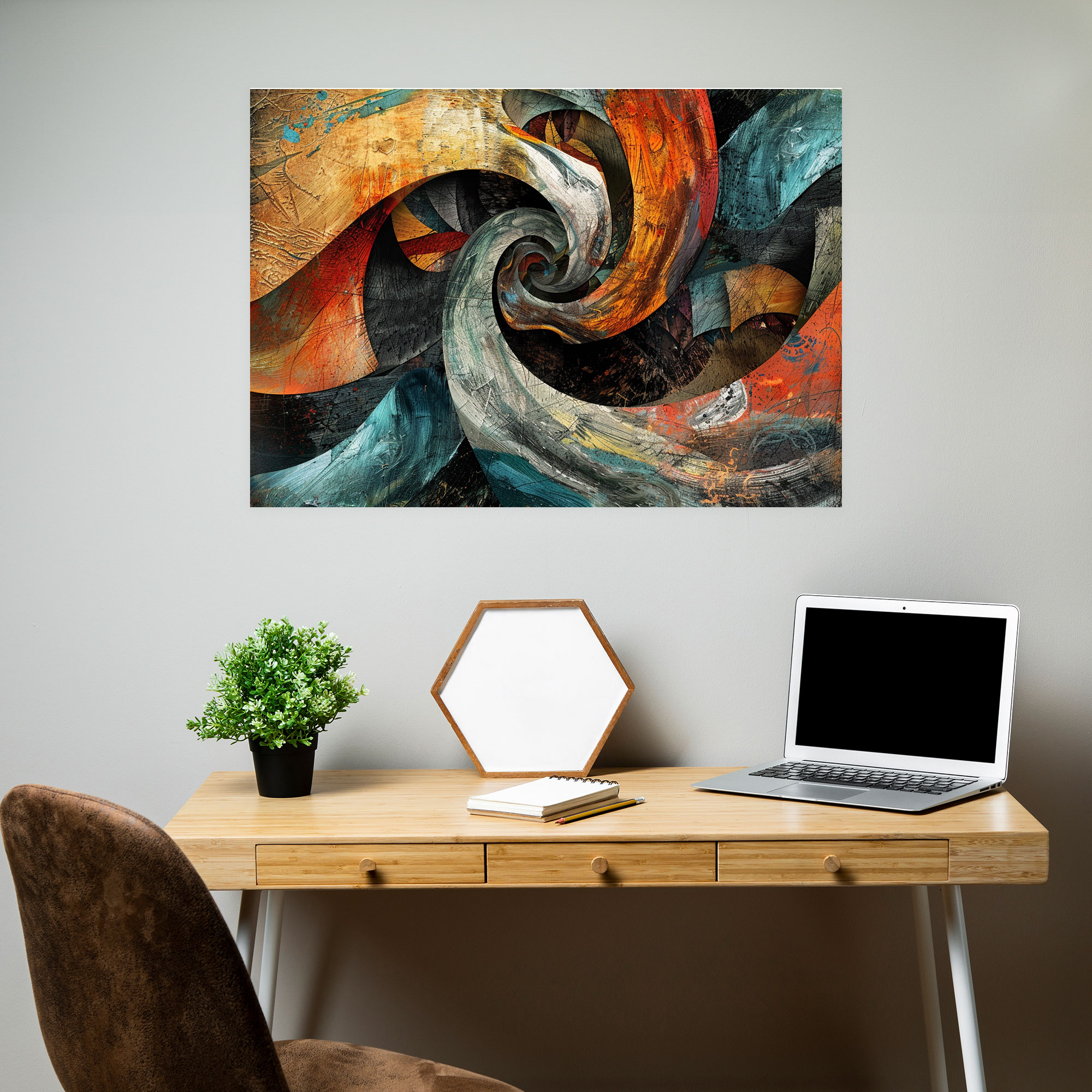 Abstract Art Canvas Print With Swirling Patterns - Abstract Art, Canvas Print, Canvas, Abstract Art