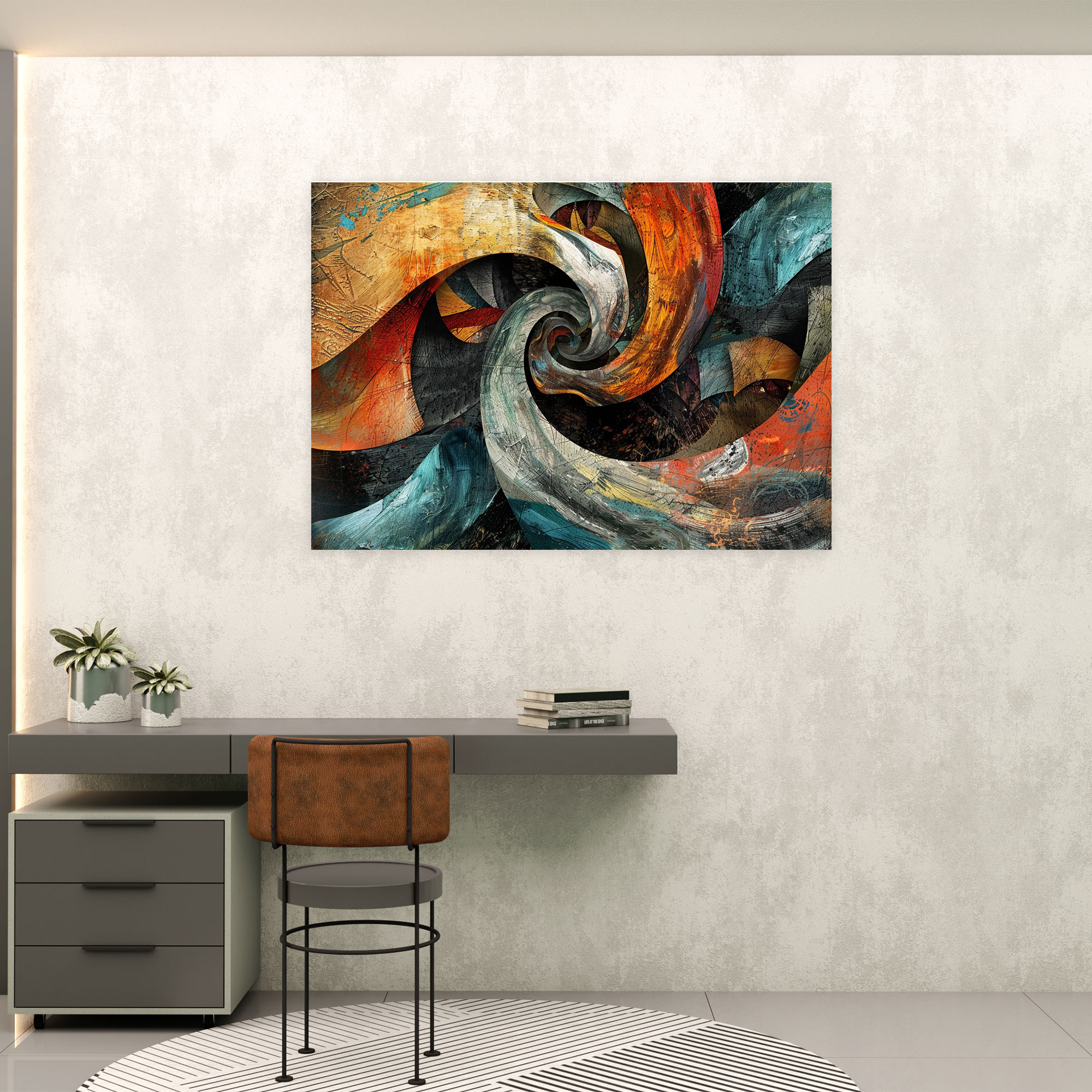 Abstract Art Canvas Print With Swirling Patterns - Abstract Art, Canvas Print, Canvas, Abstract Art