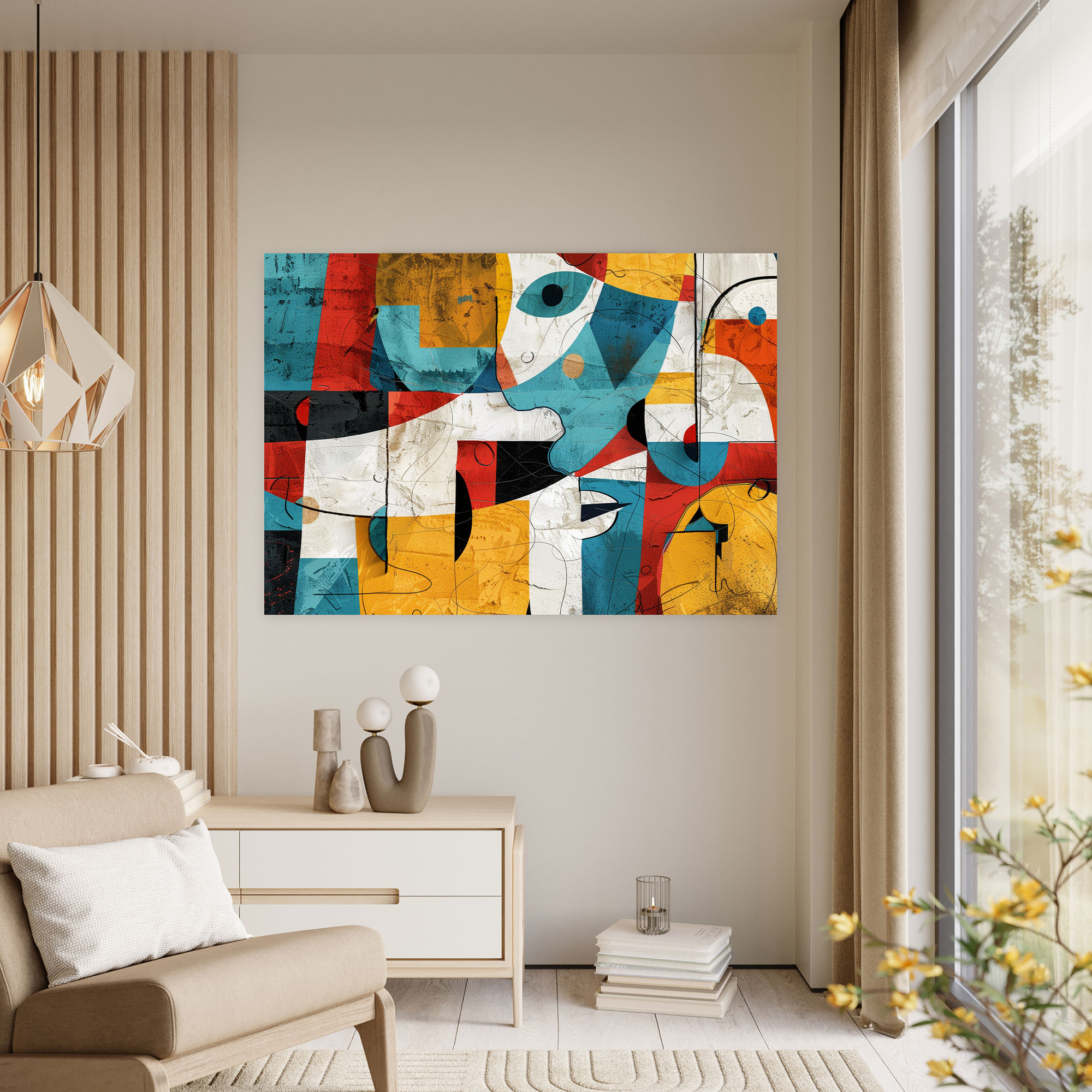 Playful Abstract Art Wall Decoration - Abstract Art, Home Decoration, Wall Decoration, Canvas Print