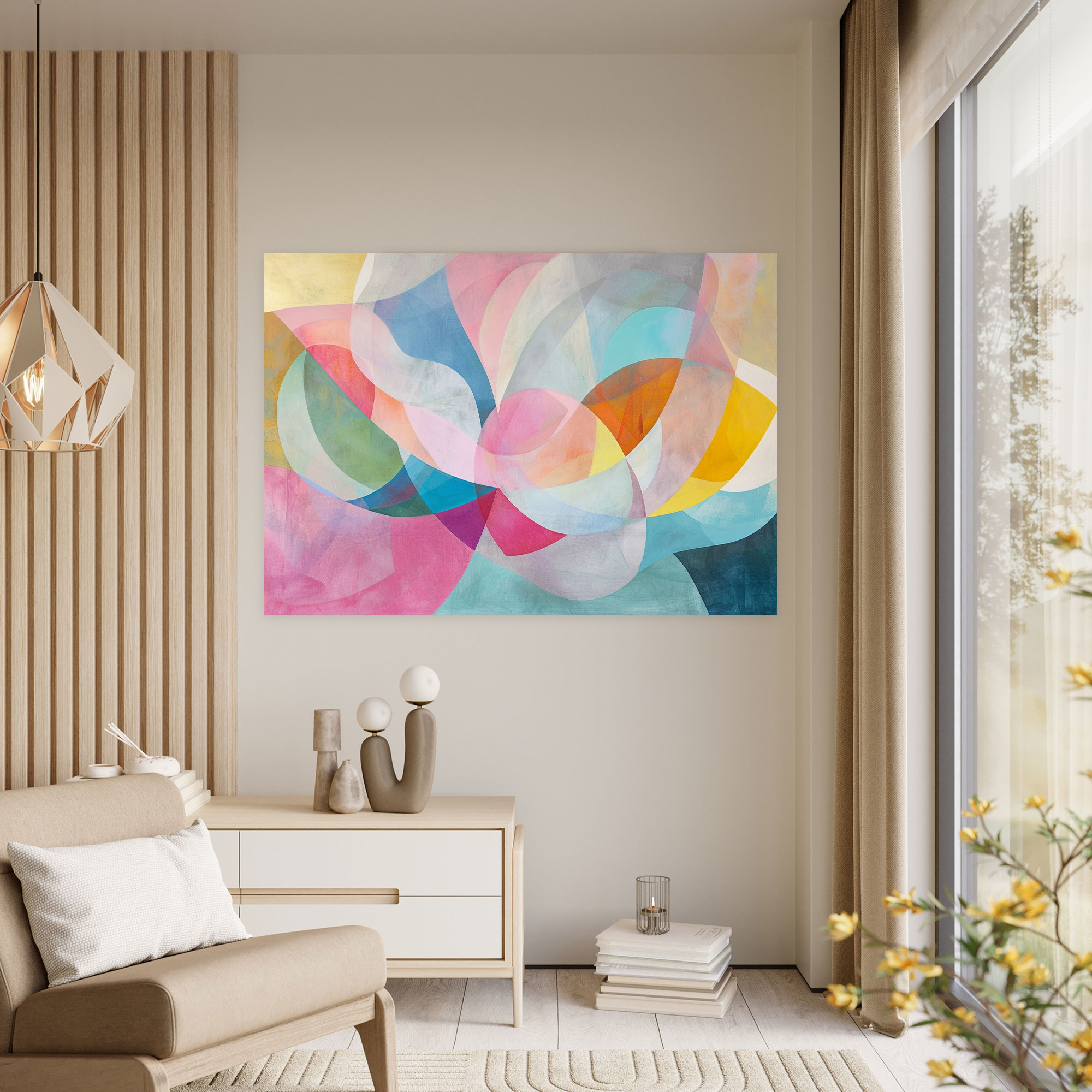 Whimsical Abstract Art Canvas Print - Abstract Art, Wall Art, Wall Decoration, Canvas