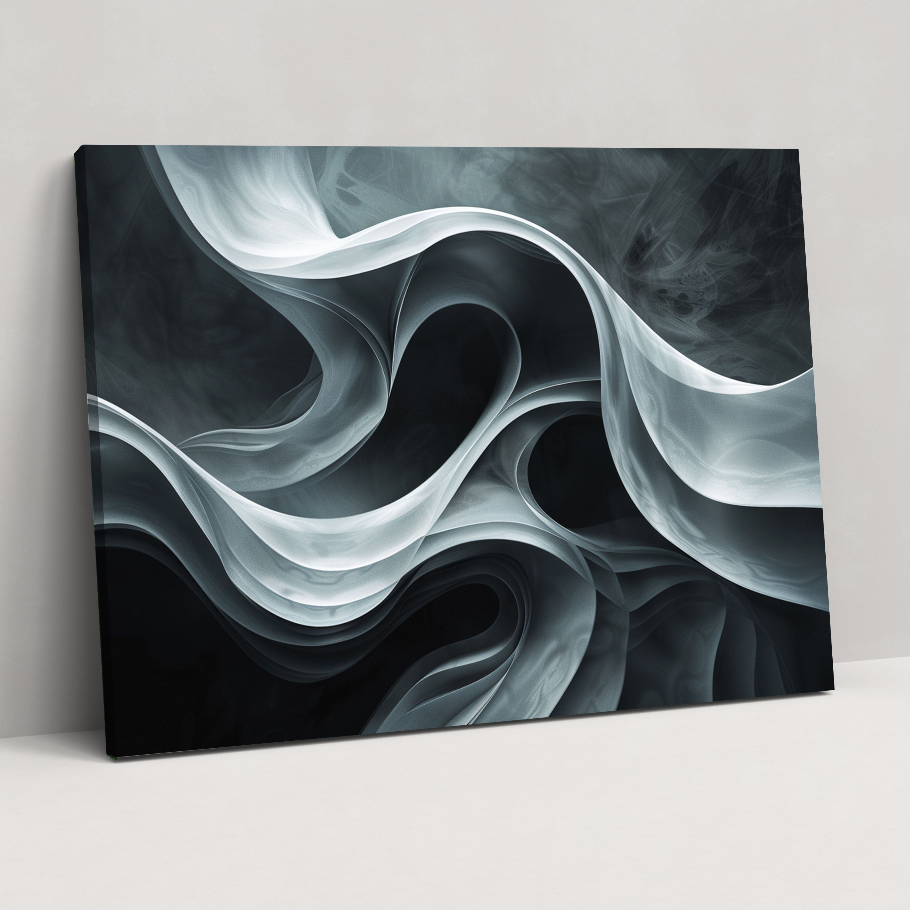 Monochromatic Abstract Art Wall Art - Abstract Art, Canvas, Home Decoration, Sophisticated Decor