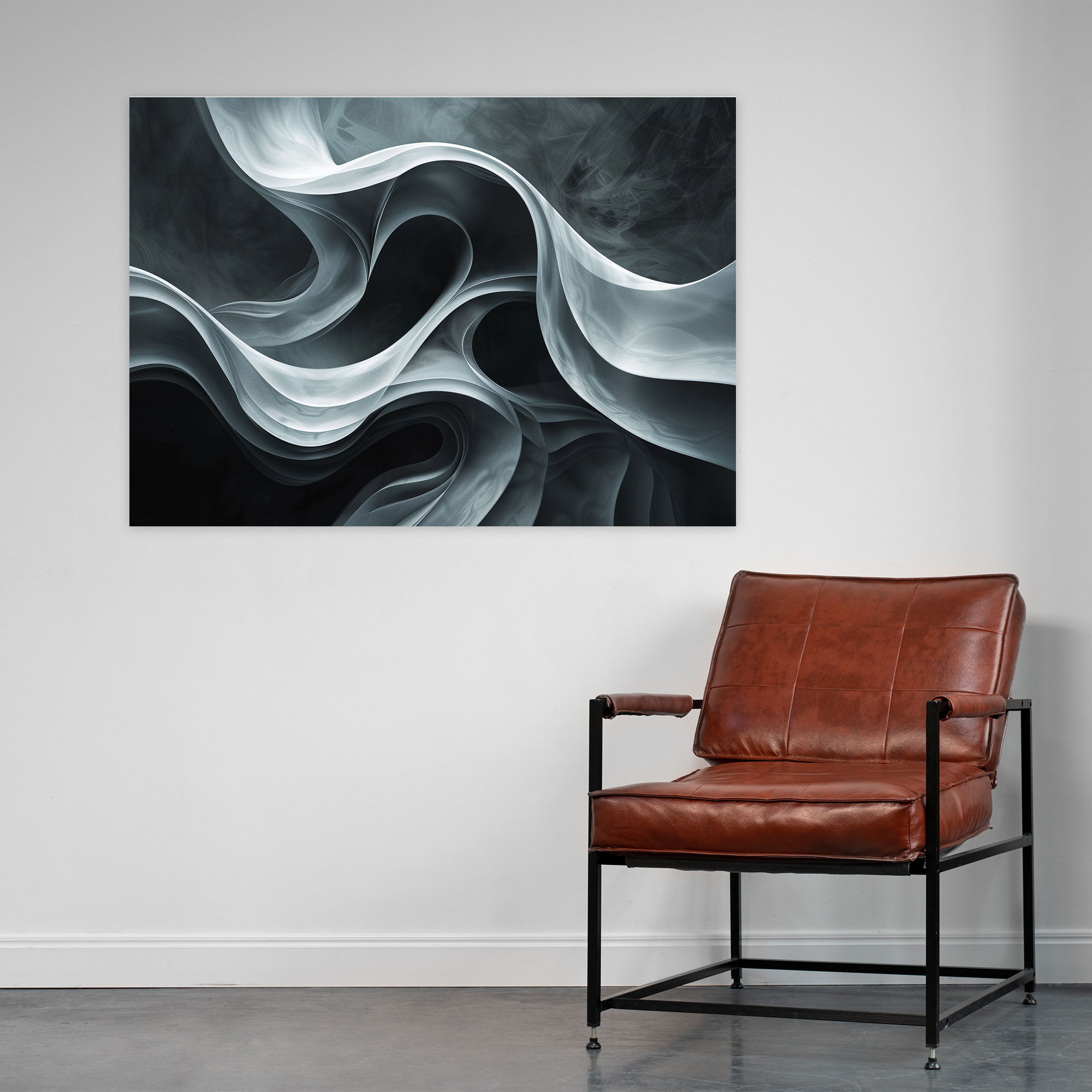 Monochromatic Abstract Art Wall Art - Abstract Art, Canvas, Home Decoration, Sophisticated Decor
