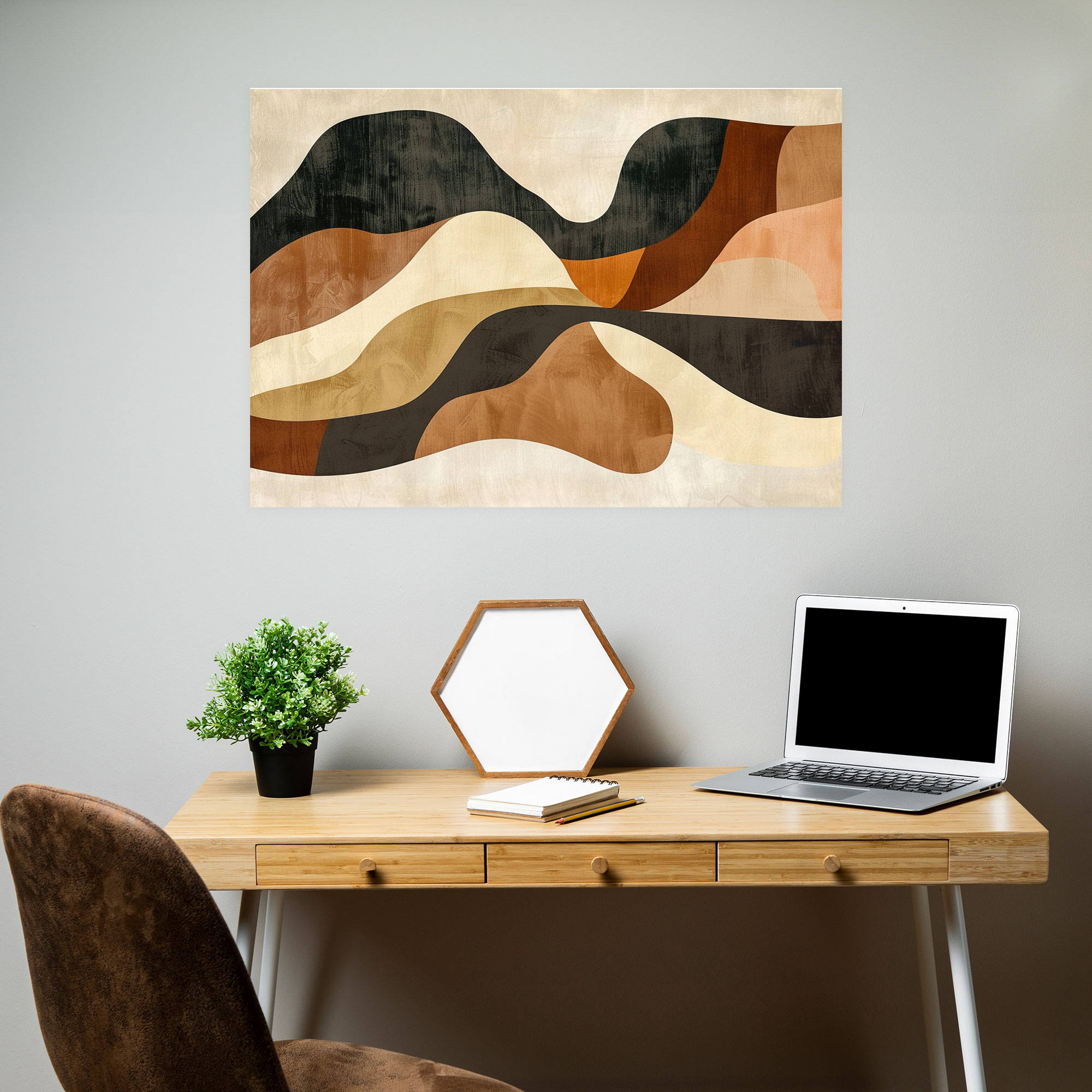 Earthy Abstract Art Wall Decoration - Abstract Art, Canvas Wall Art, Abstract Art, Home Decoration