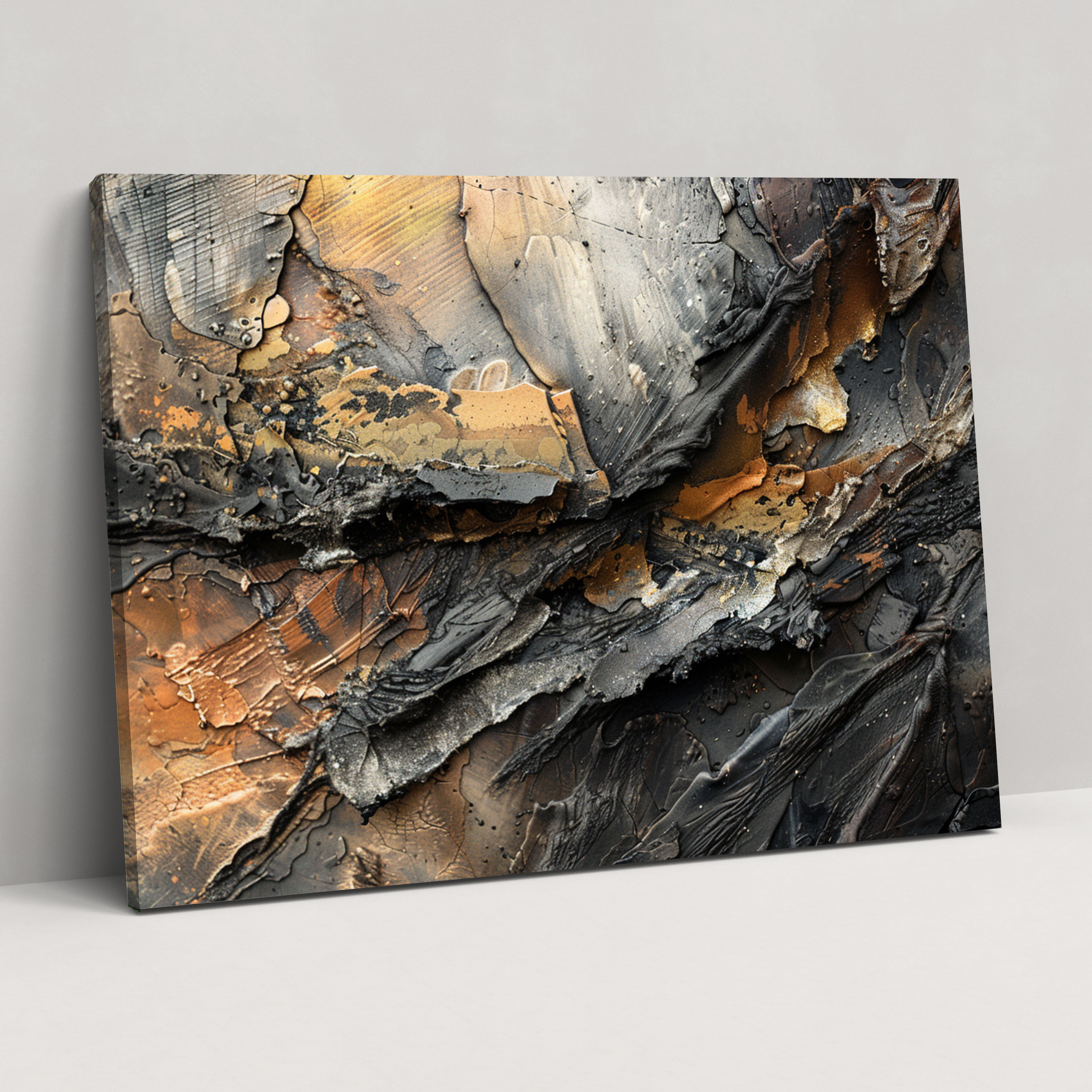 Metallic Abstract Art Canvas Print - Abstract Art, Home Decoration, Metallic Accents, Wall Decoration