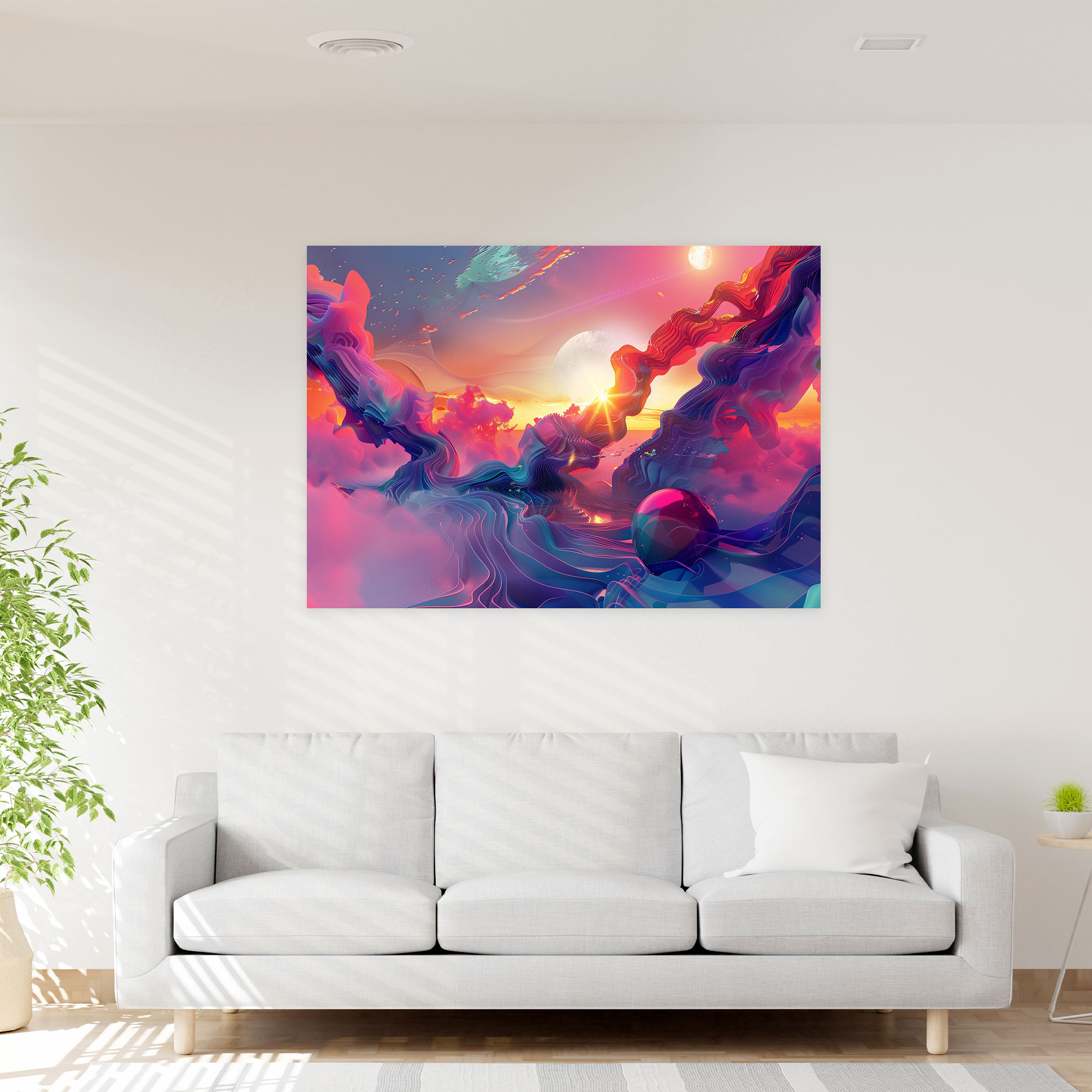Futuristic Abstract Art Wall Art - Abstract Art, Canvas, Wall Decoration, Wall Art