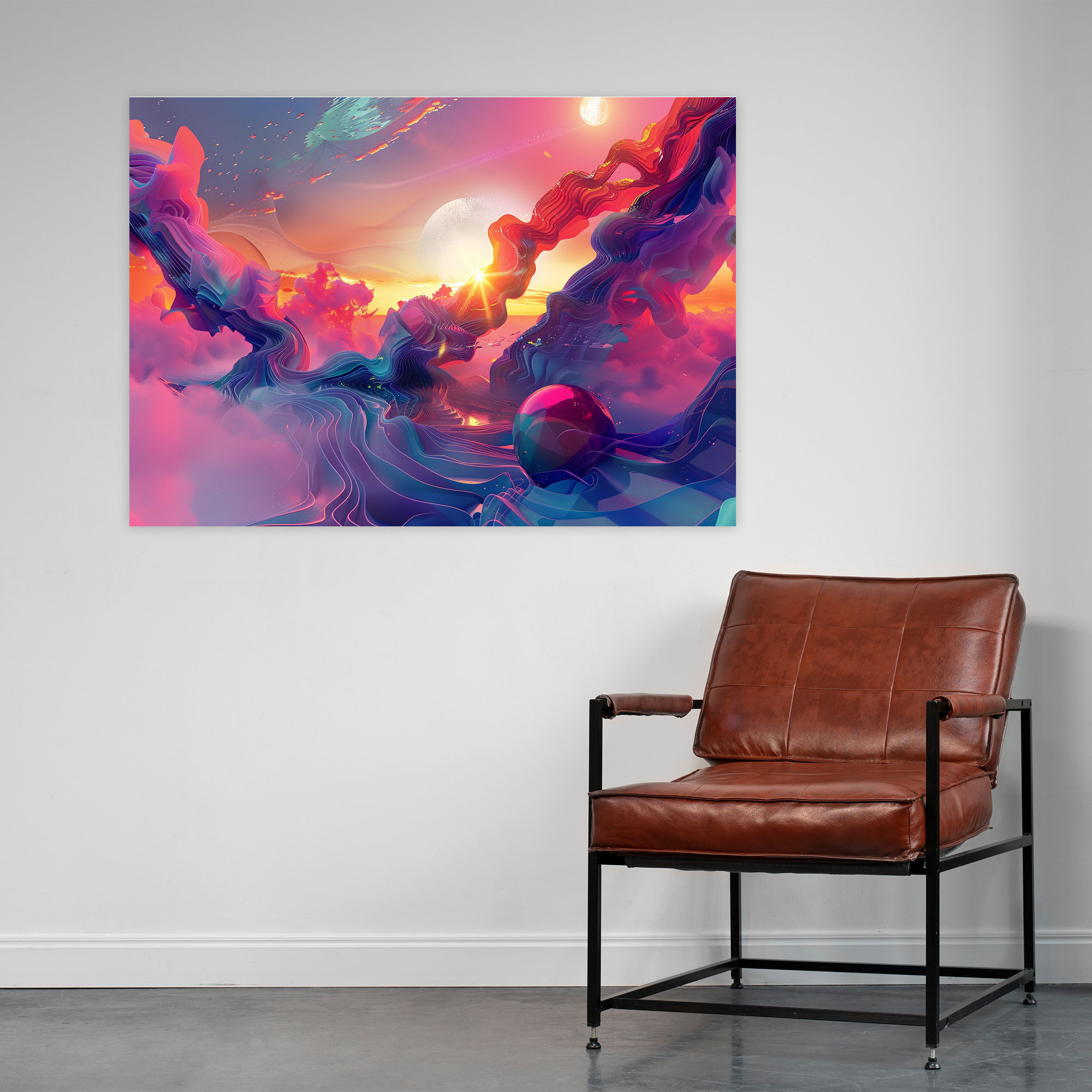 Futuristic Abstract Art Wall Art - Abstract Art, Canvas, Wall Decoration, Wall Art