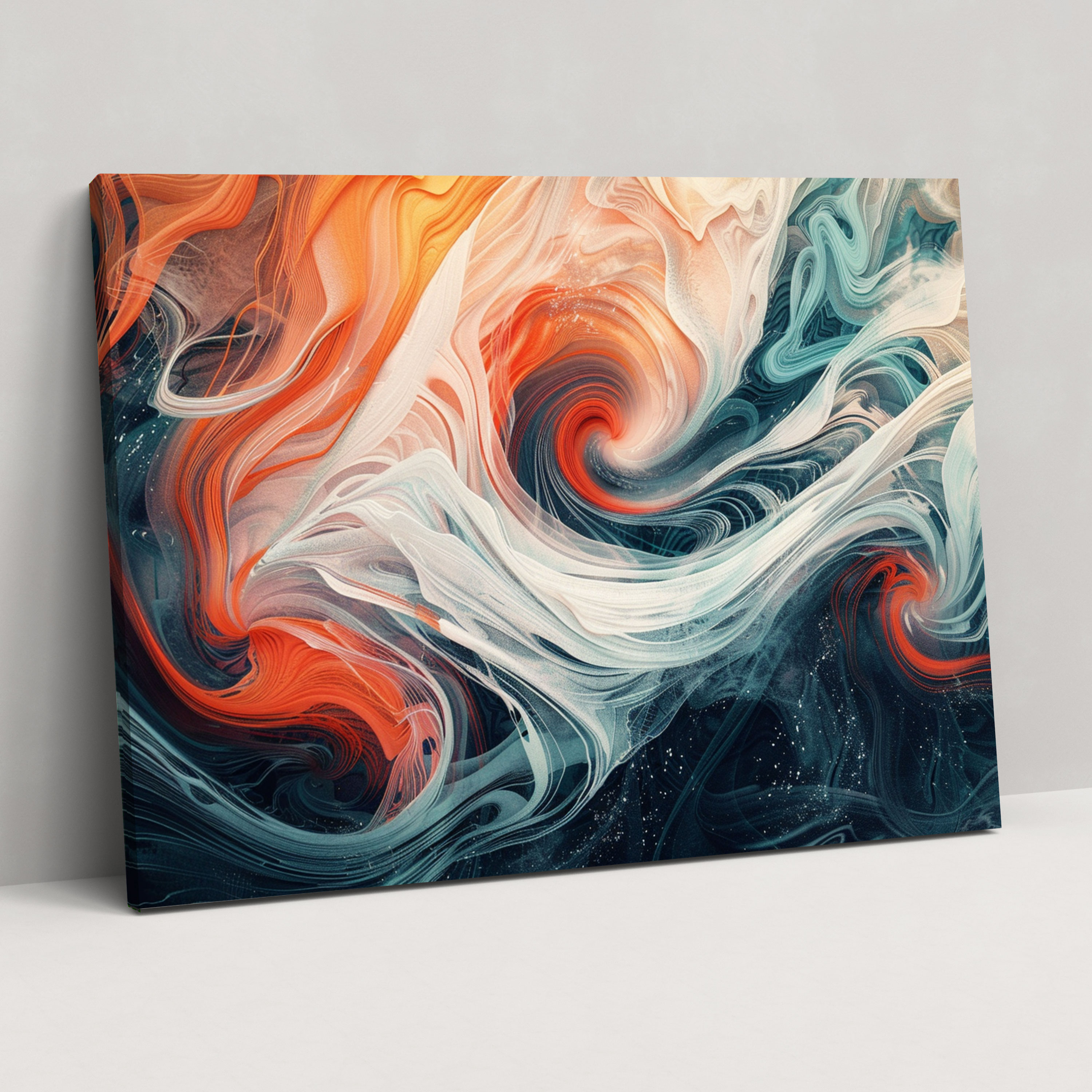 Swirling Lines Abstract Art Wall Art - Abstract Art, Home Decoration, Canvas, Wall Decoration