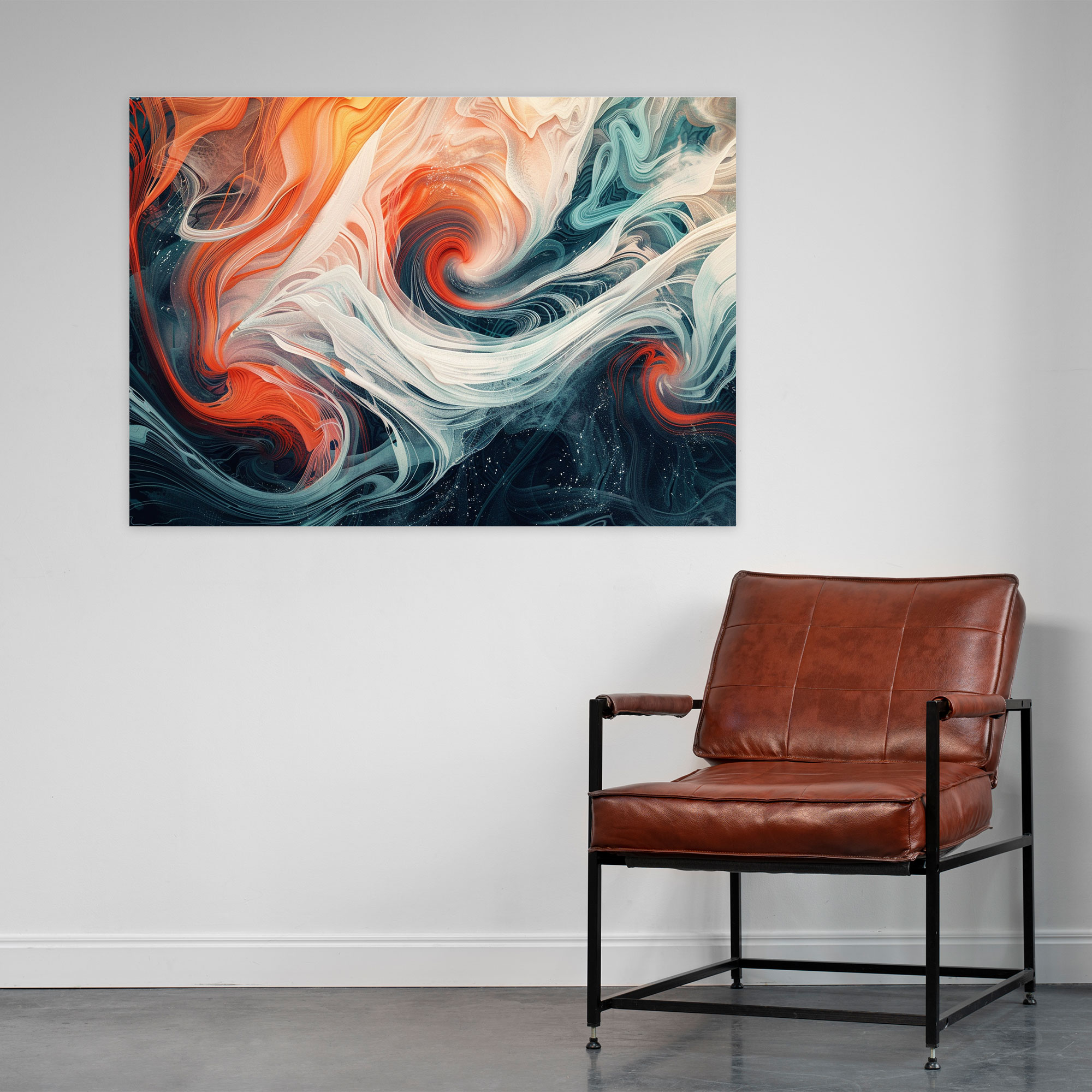 Swirling Lines Abstract Art Wall Art - Abstract Art, Home Decoration, Canvas, Wall Decoration