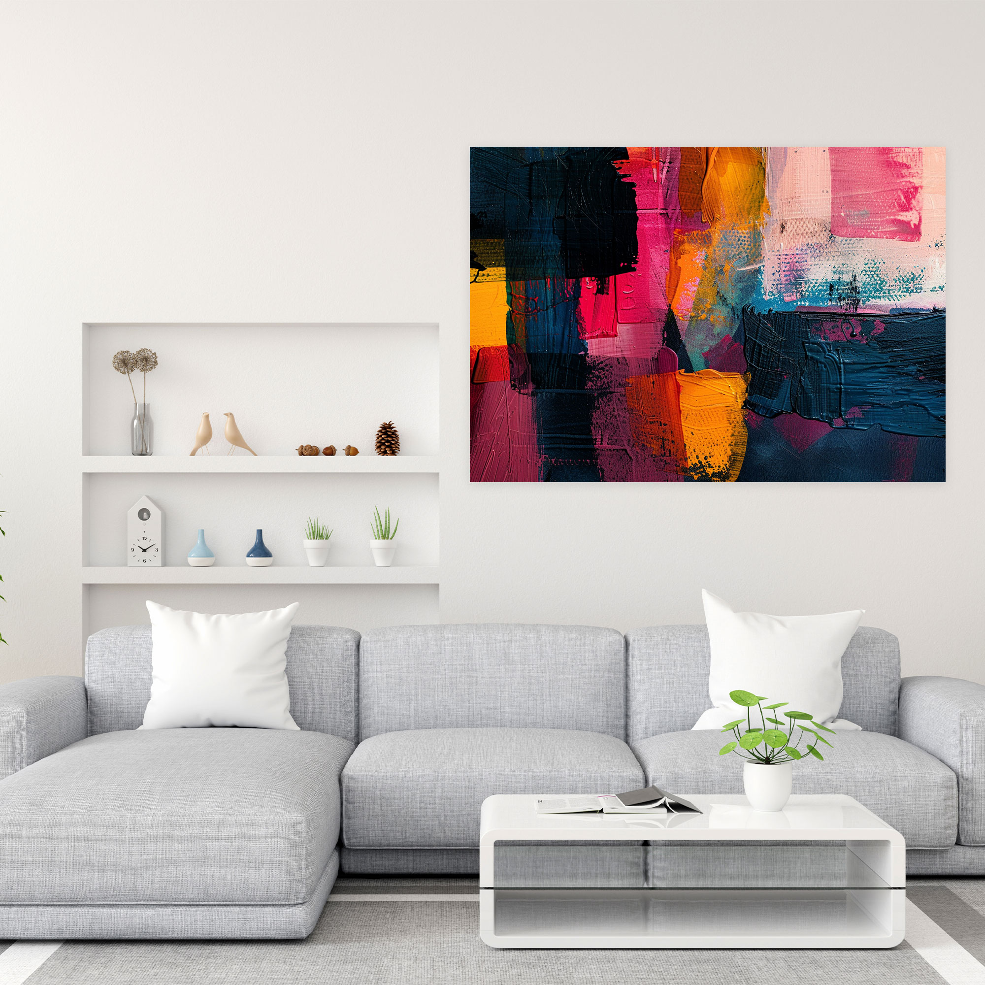 Bold Colors Abstract Art Canvas Print - Abstract Art, Wall Decoration, Wall Art, Canvas Print