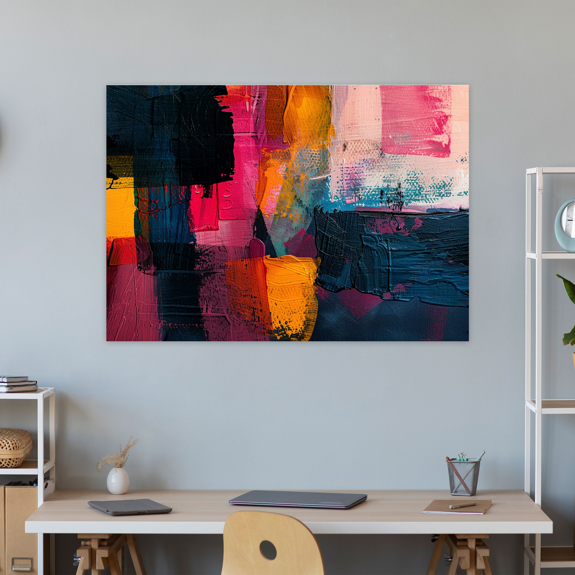 Bold Colors Abstract Art Canvas Print - Abstract Art, Wall Decoration, Wall Art, Canvas Print