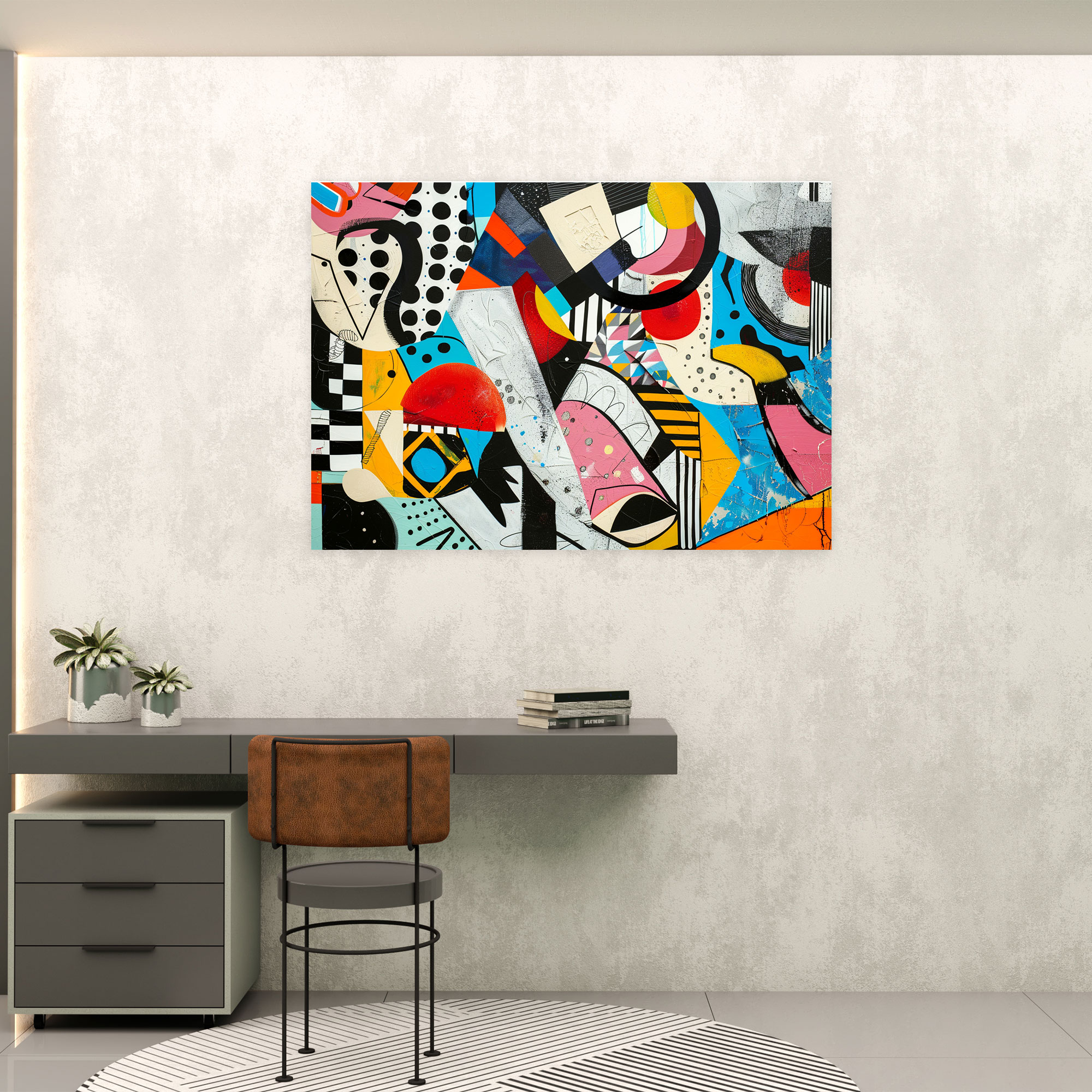 Playful Shapes Abstract Art Canvas Print - Abstract Art, Canvas, Wall Art, Canvas Wall Art