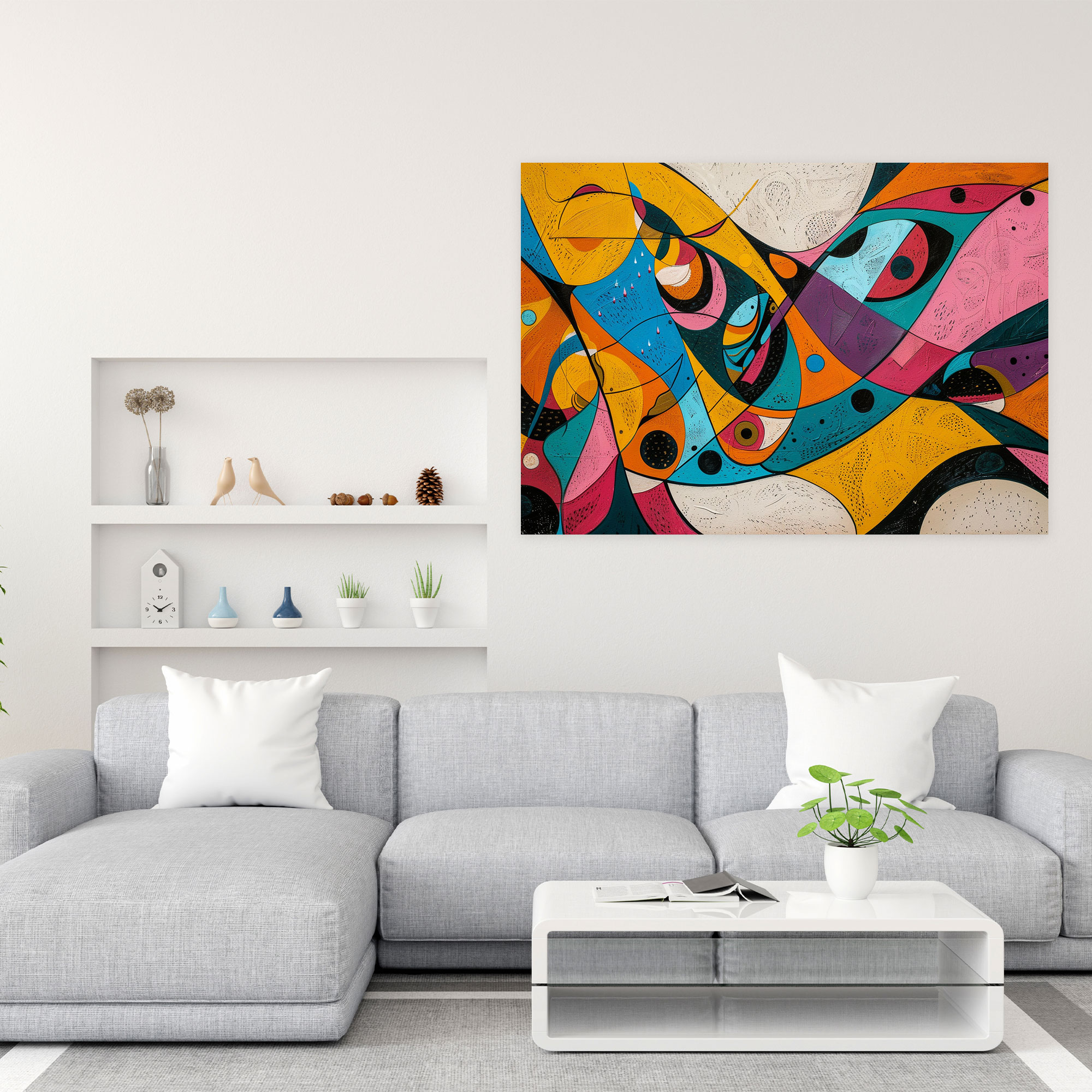 Organic Shapes Abstract Art Canvas Print - Abstract Art, Canvas Wall Art, Wall Art, Canvas