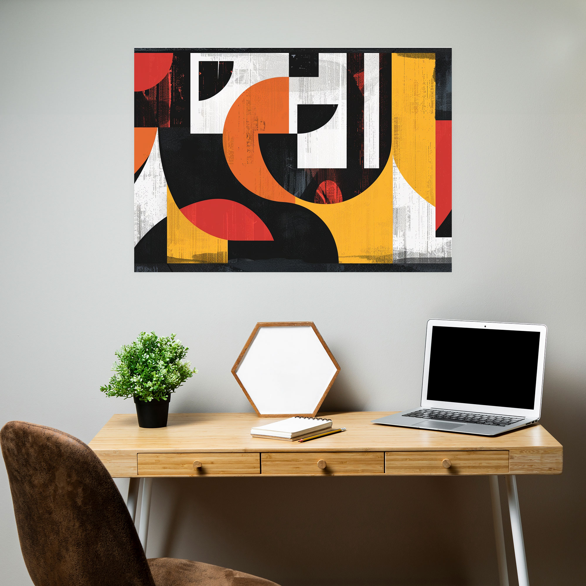 Bold Graphic Elements Abstract Art Wall Art - Abstract Art, Wall Art, Wall Decoration, Home Decoration