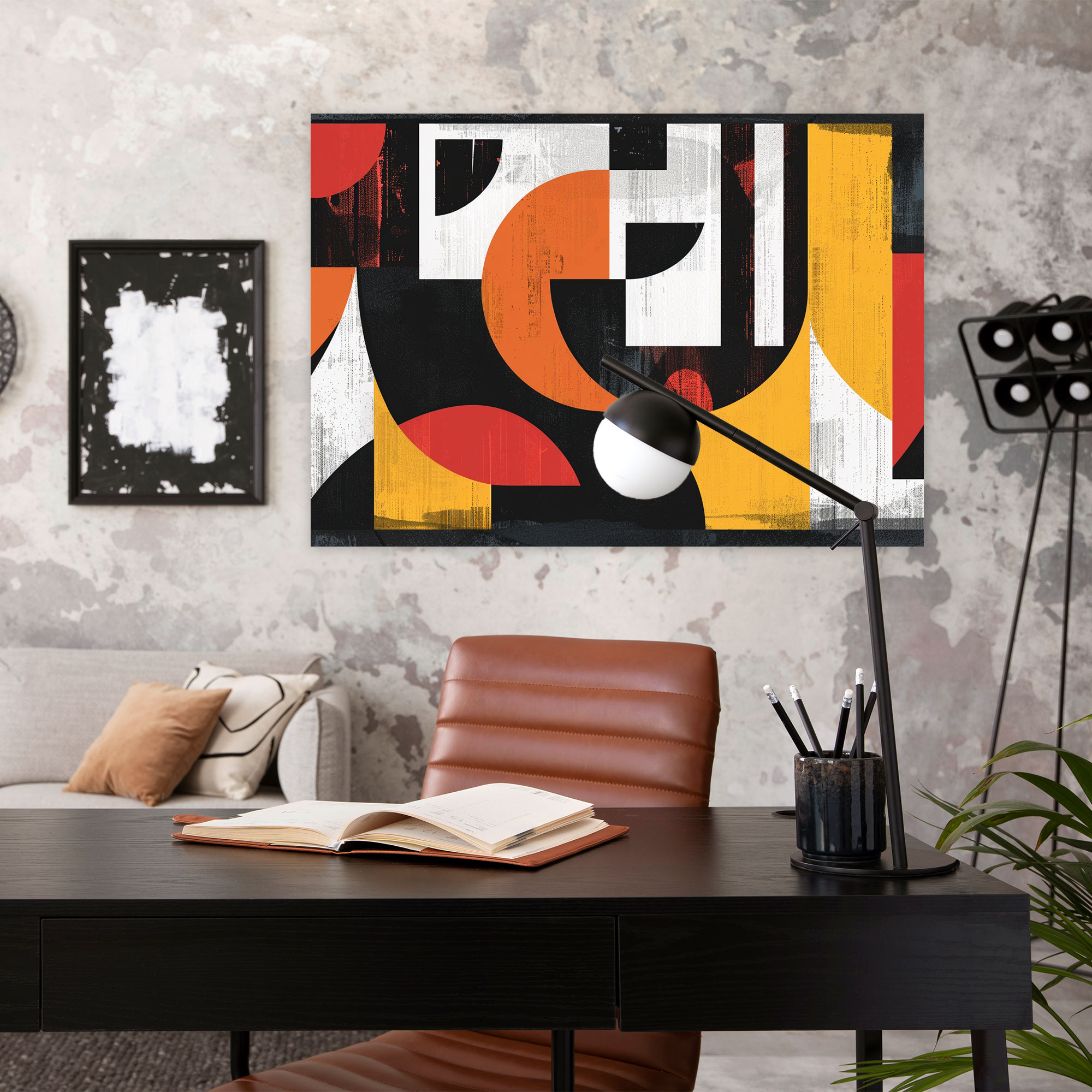 Bold Graphic Elements Abstract Art Wall Art - Abstract Art, Wall Art, Wall Decoration, Home Decoration