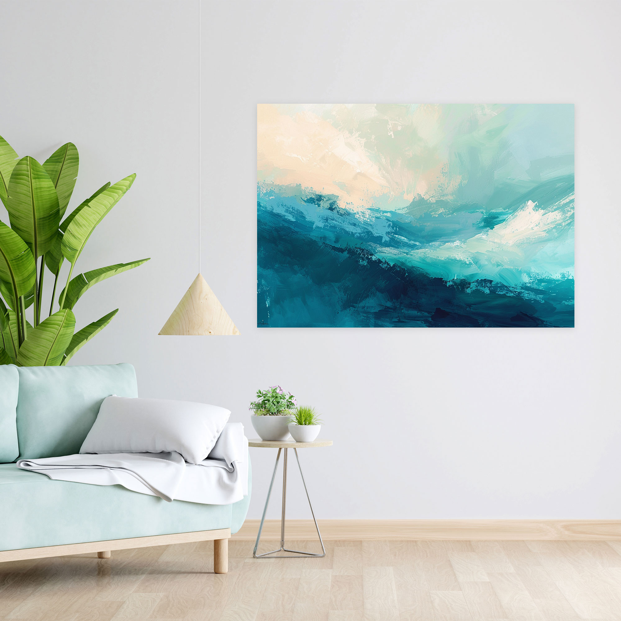 Serene Color Palette Abstract Art Wall Decoration - Abstract Art, Canvas Wall Art, Home Decoration, Wall Decoration