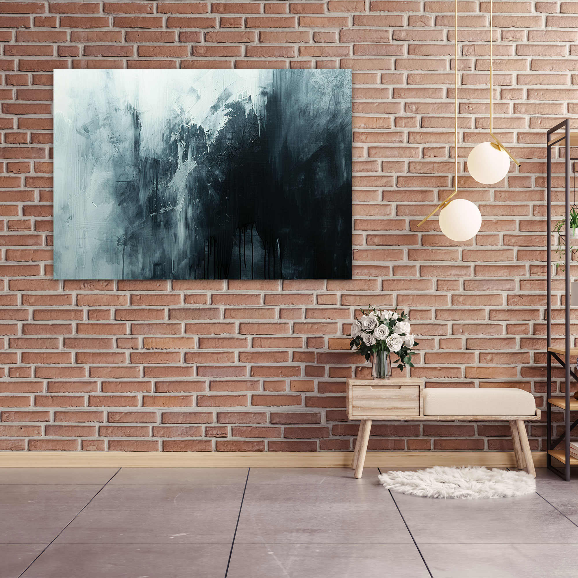 Monochromatic Abstract Art Canvas Print Wall Art - Abstract Art, Wall Decoration, Home Decoration, Abstract Art