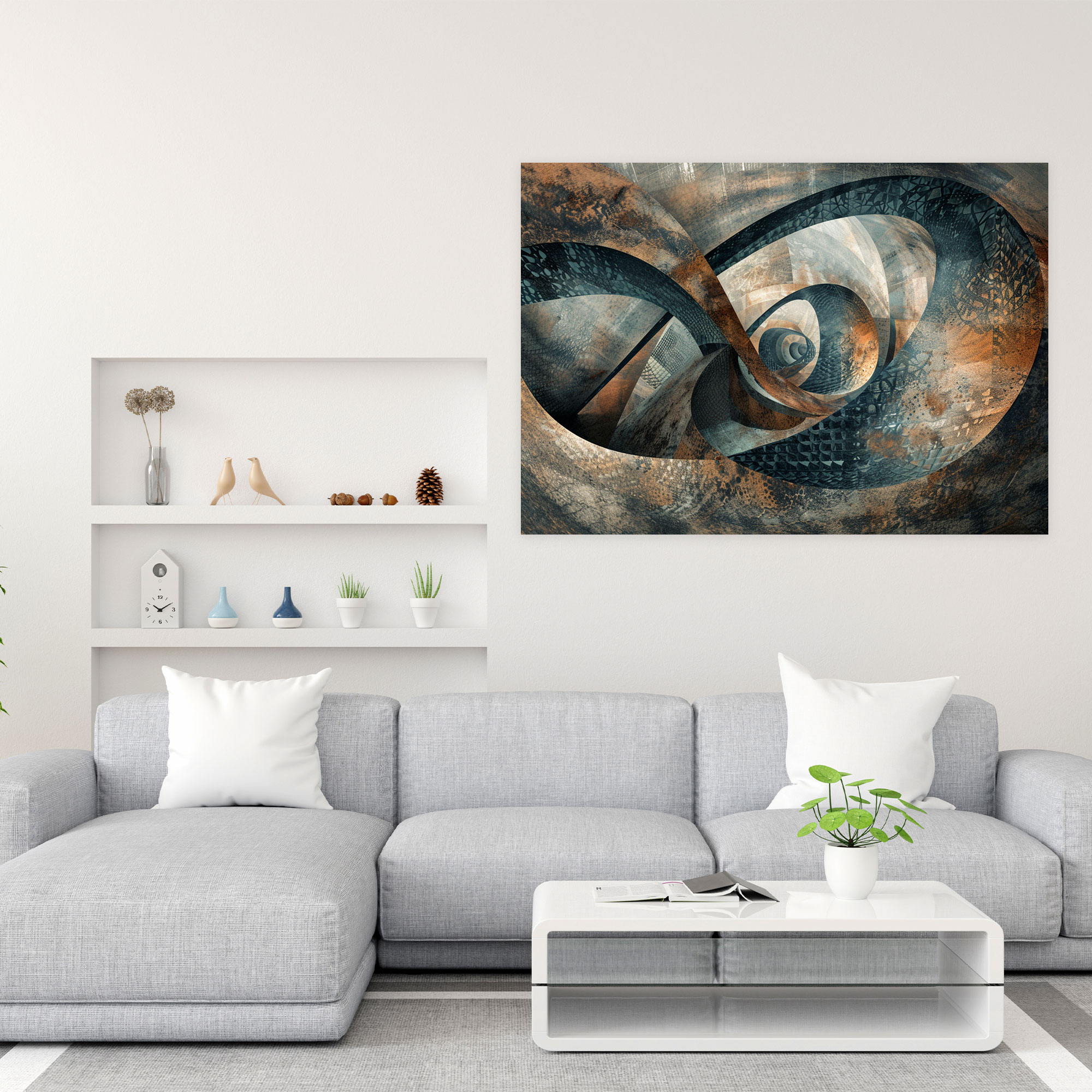 Nature Inspired Abstract Art Canvas Print Wall Decoration - Abstract Art, Canvas, Canvas Wall Art, Abstract Art