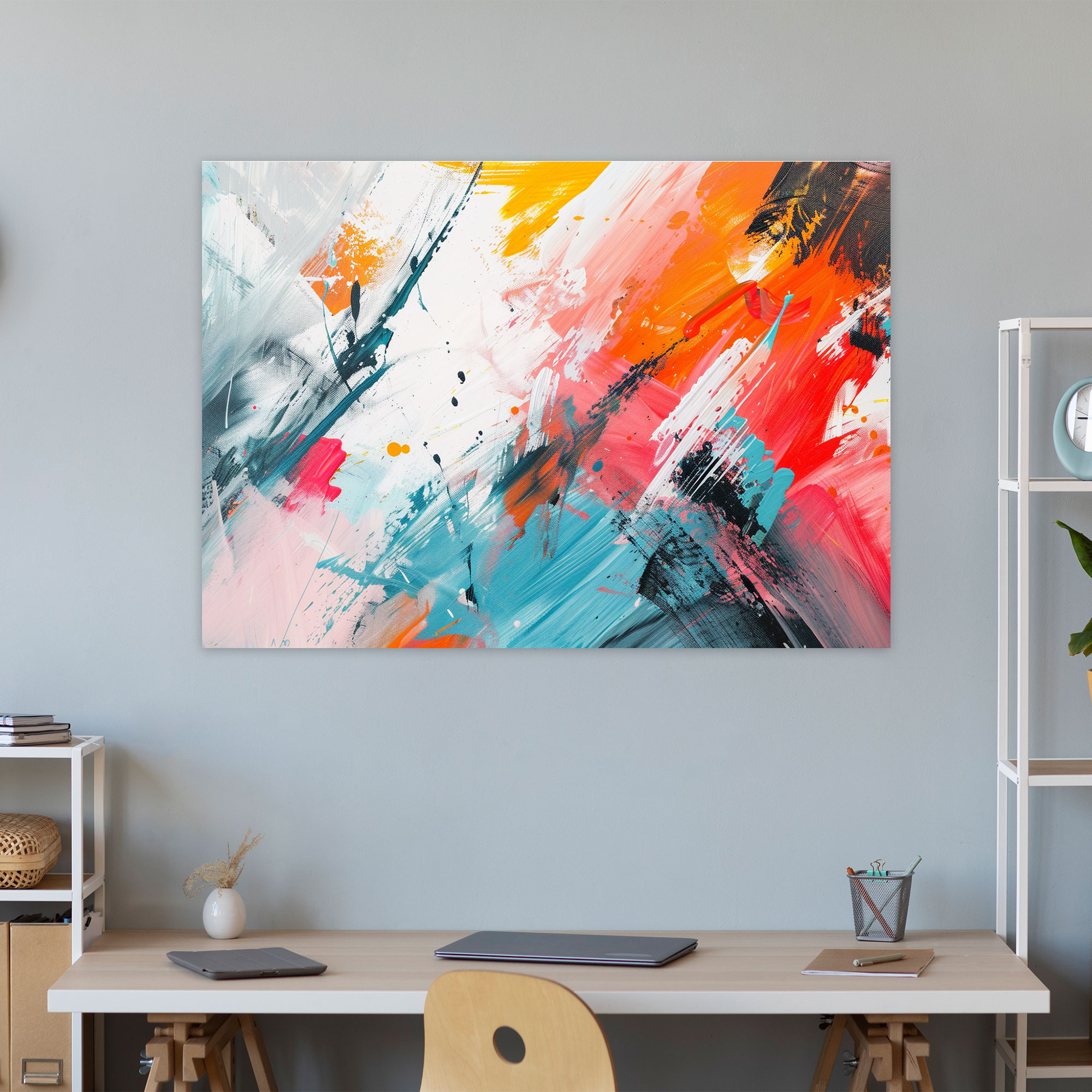 Bold Brush Strokes Abstract Art Canvas Print Wall Art - Abstract Art, Wall Art, Home Decoration, Abstract Art
