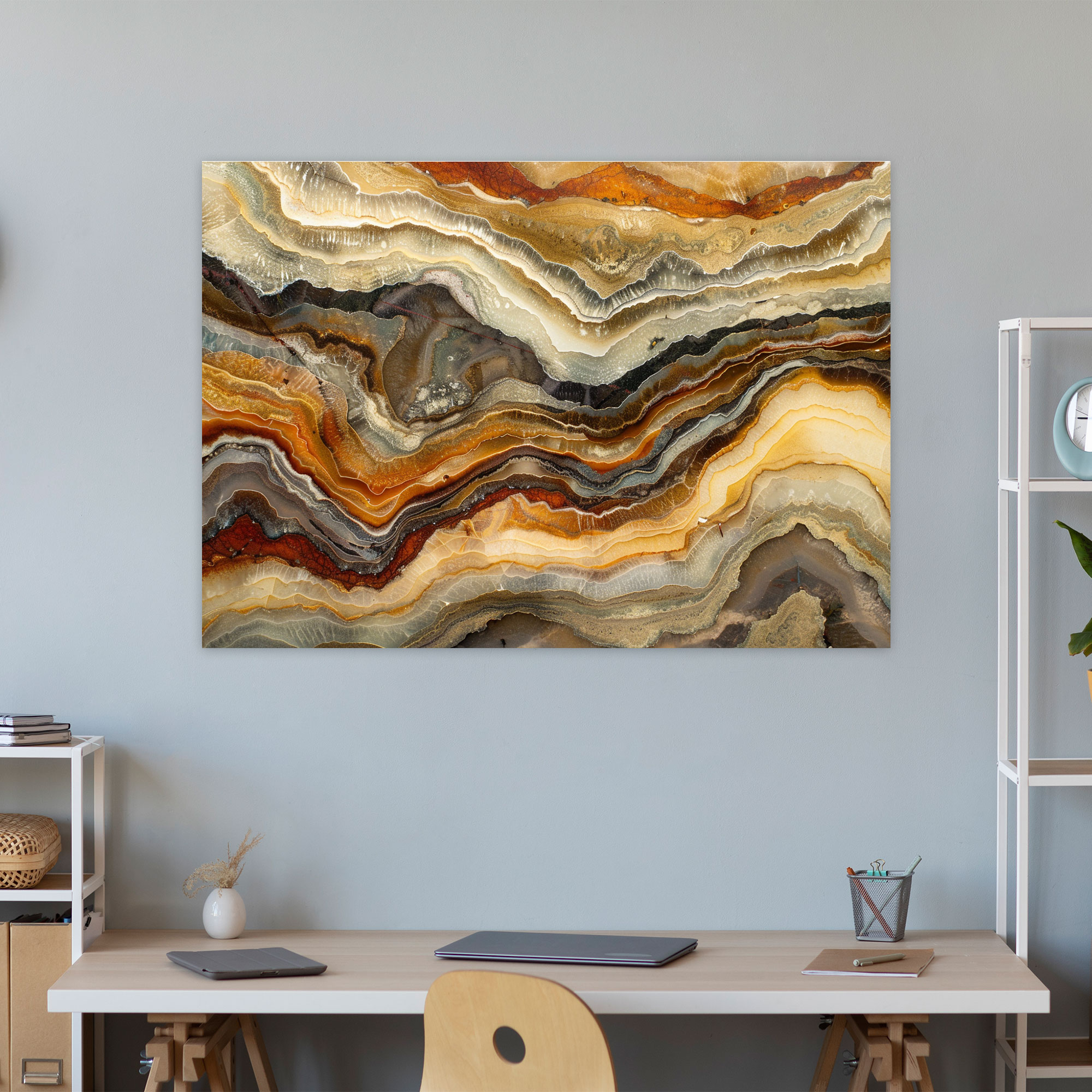 Earth Tones Organic Lines Abstract Art Wall Art - Abstract Art, Home Decoration, Abstract Art, Wall Decoration
