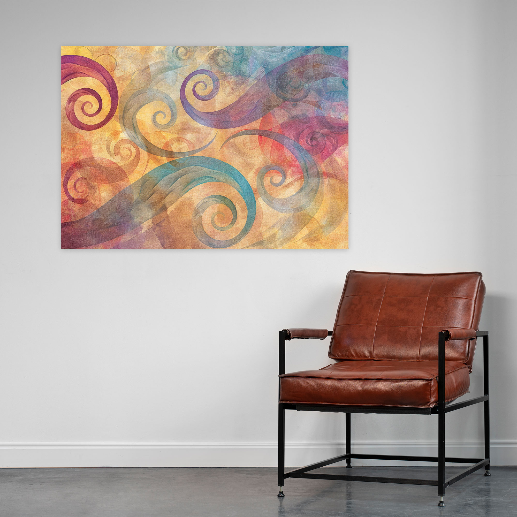 Pastel Swirls And Curls Abstract Art Wall Art - Abstract Art, Canvas Print, Wall Decoration, Canvas Wall Art