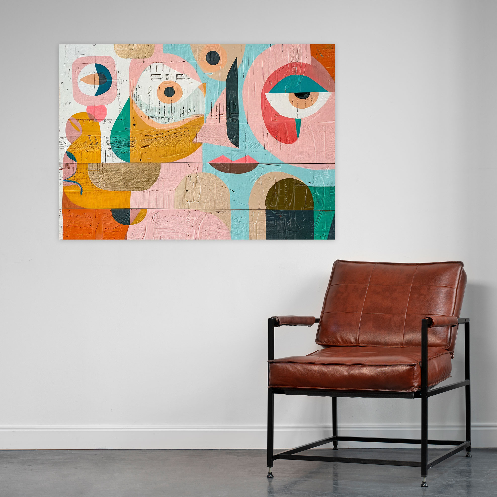 Pastel Whimsical Shapes Abstract Art Wall Art - Abstract Art, Canvas Print, Abstract Art, Wall Art