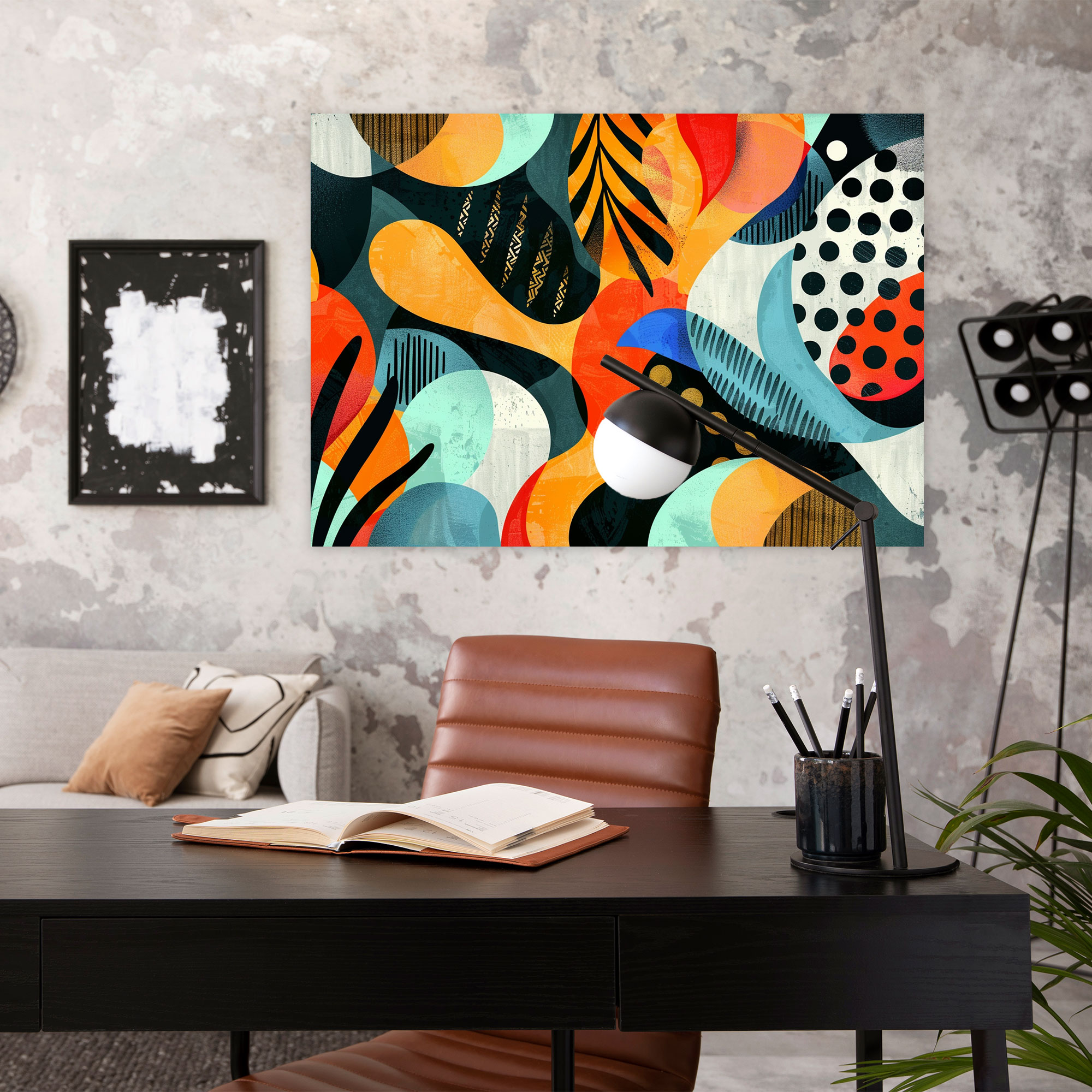 Nature-Inspired Whimsical Shapes Wall Decoration - Abstract Art, Canvas, Wall Decoration, Home Decoration