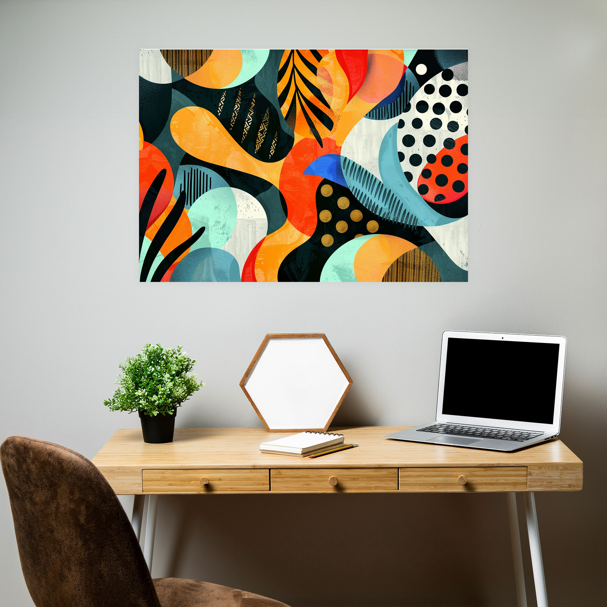 Nature-Inspired Whimsical Shapes Wall Decoration - Abstract Art, Canvas, Wall Decoration, Home Decoration