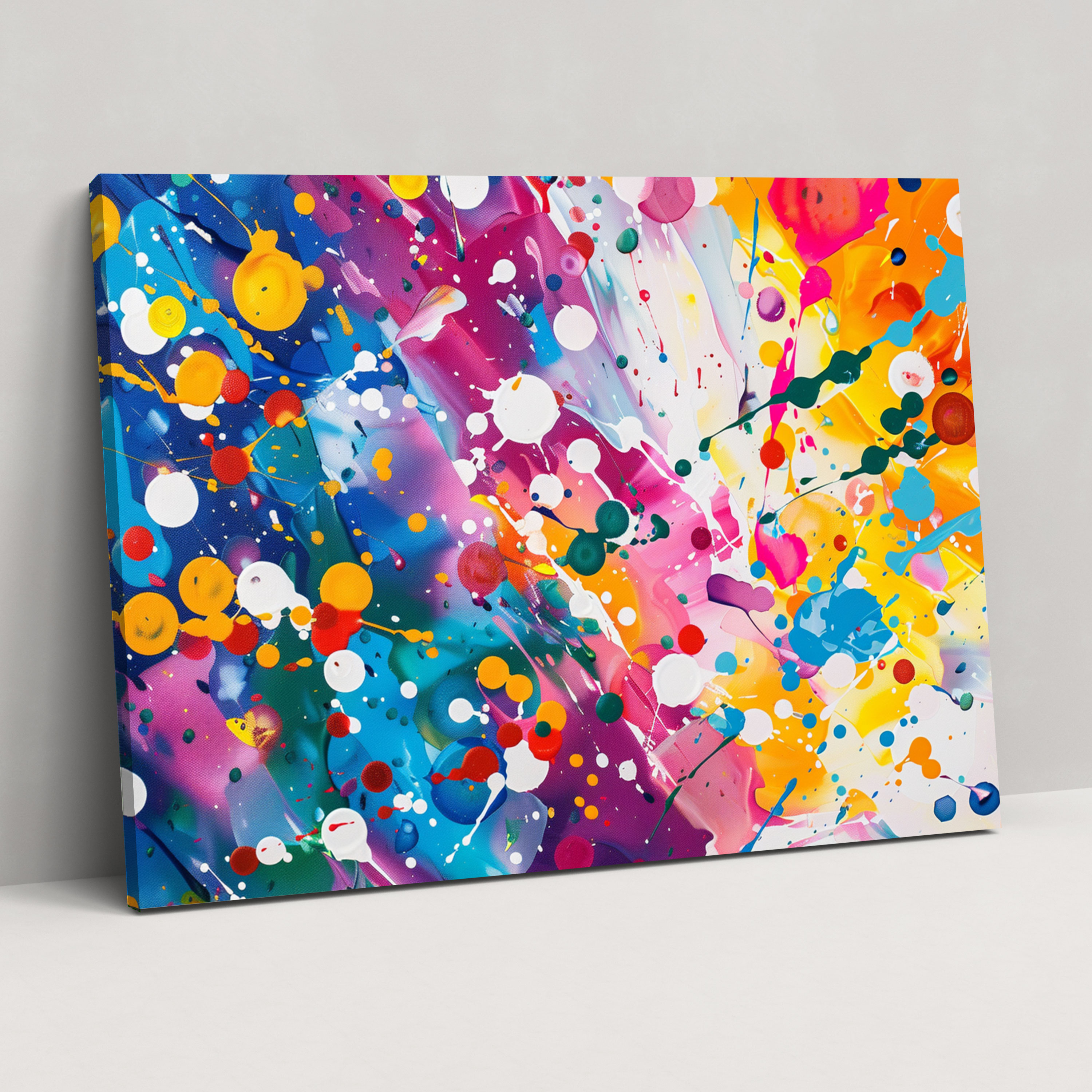 Dynamic Color Splashes Wall Art - Abstract Art, Canvas Wall Art, Canvas, Abstract Art