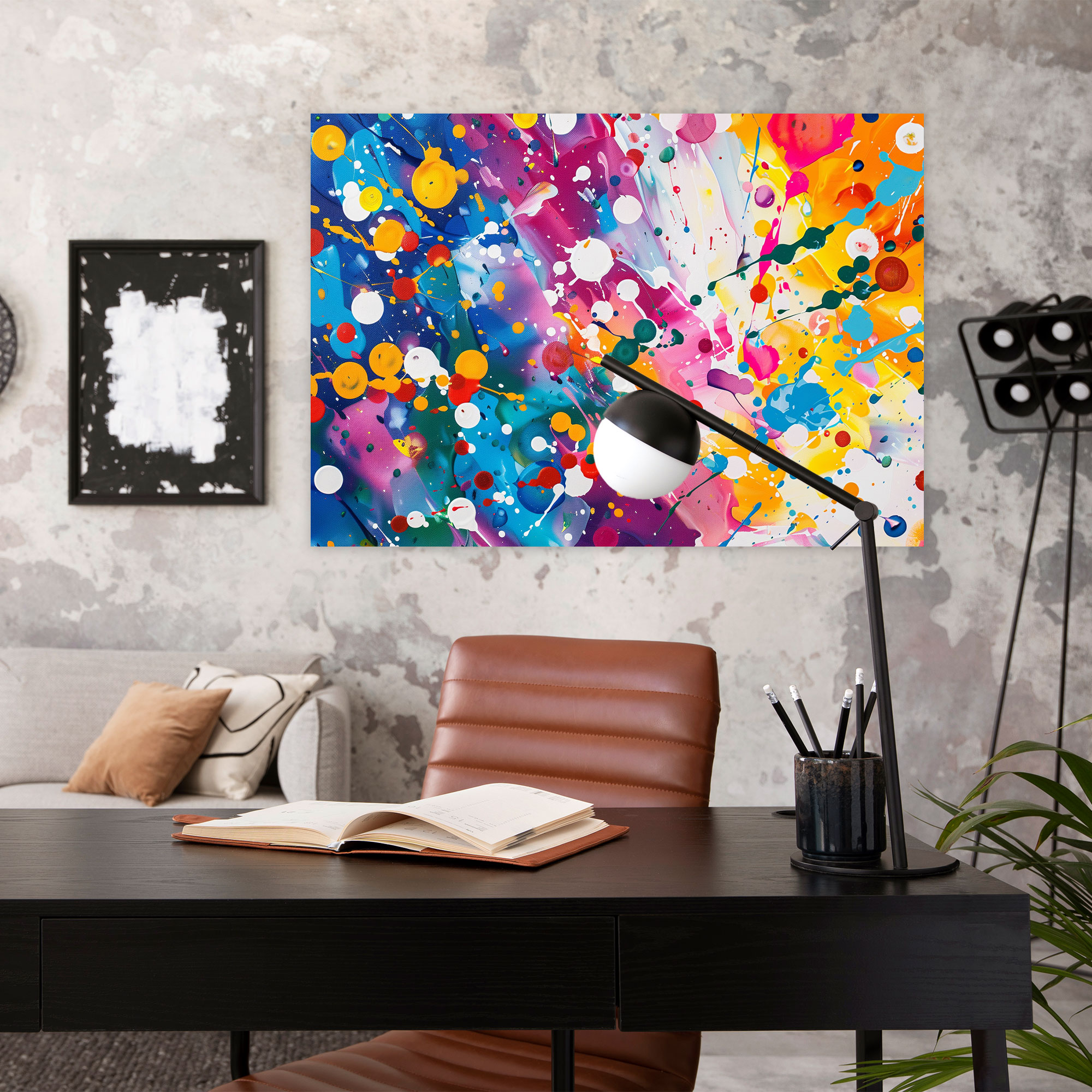 Dynamic Color Splashes Wall Art - Abstract Art, Canvas Wall Art, Canvas, Abstract Art