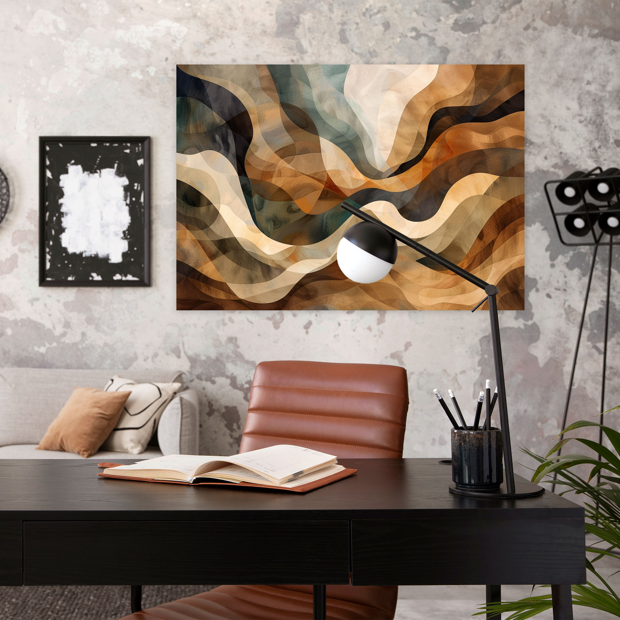 Organic Shapes Earth Tones Canvas Print - Abstract Art, Abstract Art, Canvas, Home Decoration