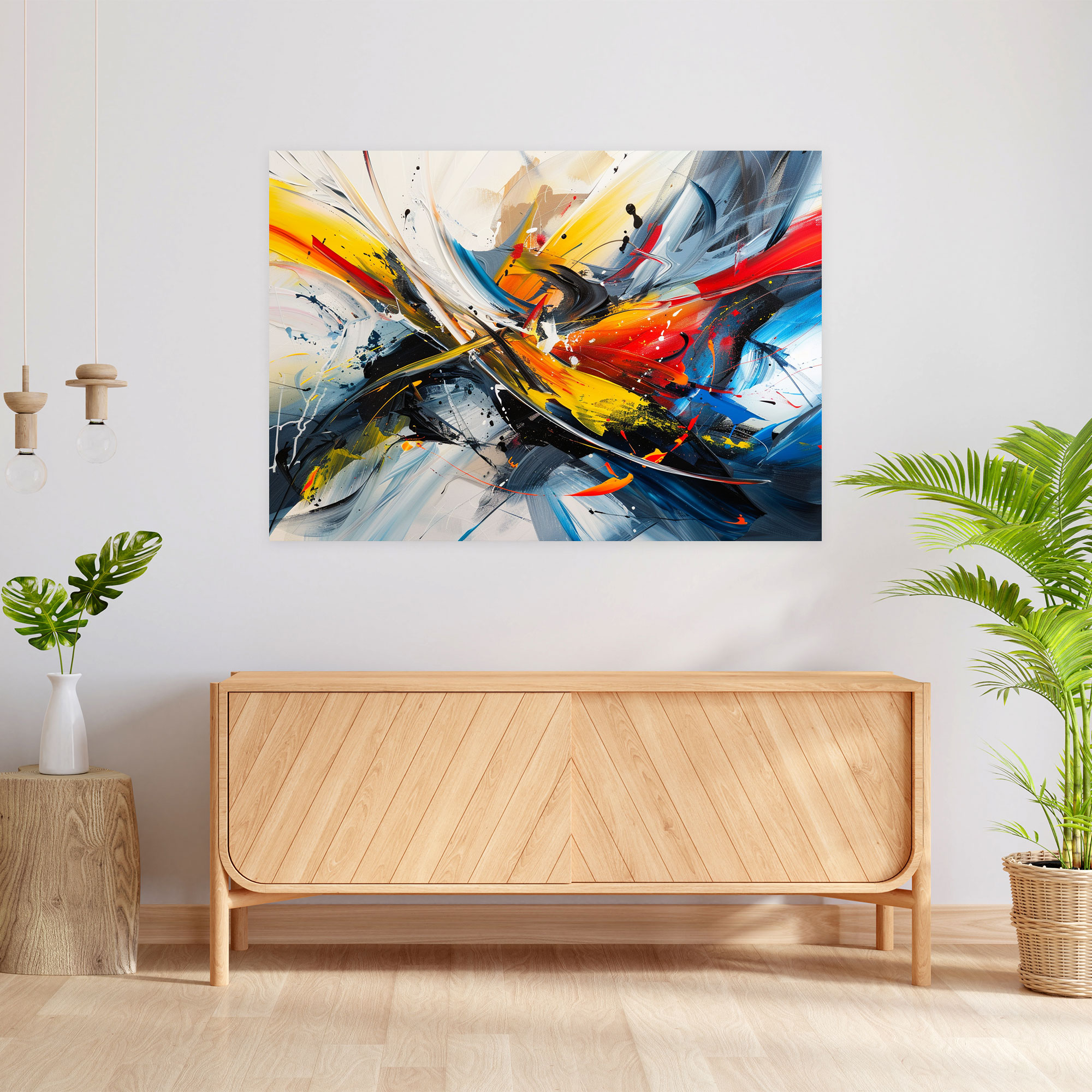 Abstract Art Canvas Print - Abstract Art, Brush Stroke Art, Abstract Art, Dynamic Art