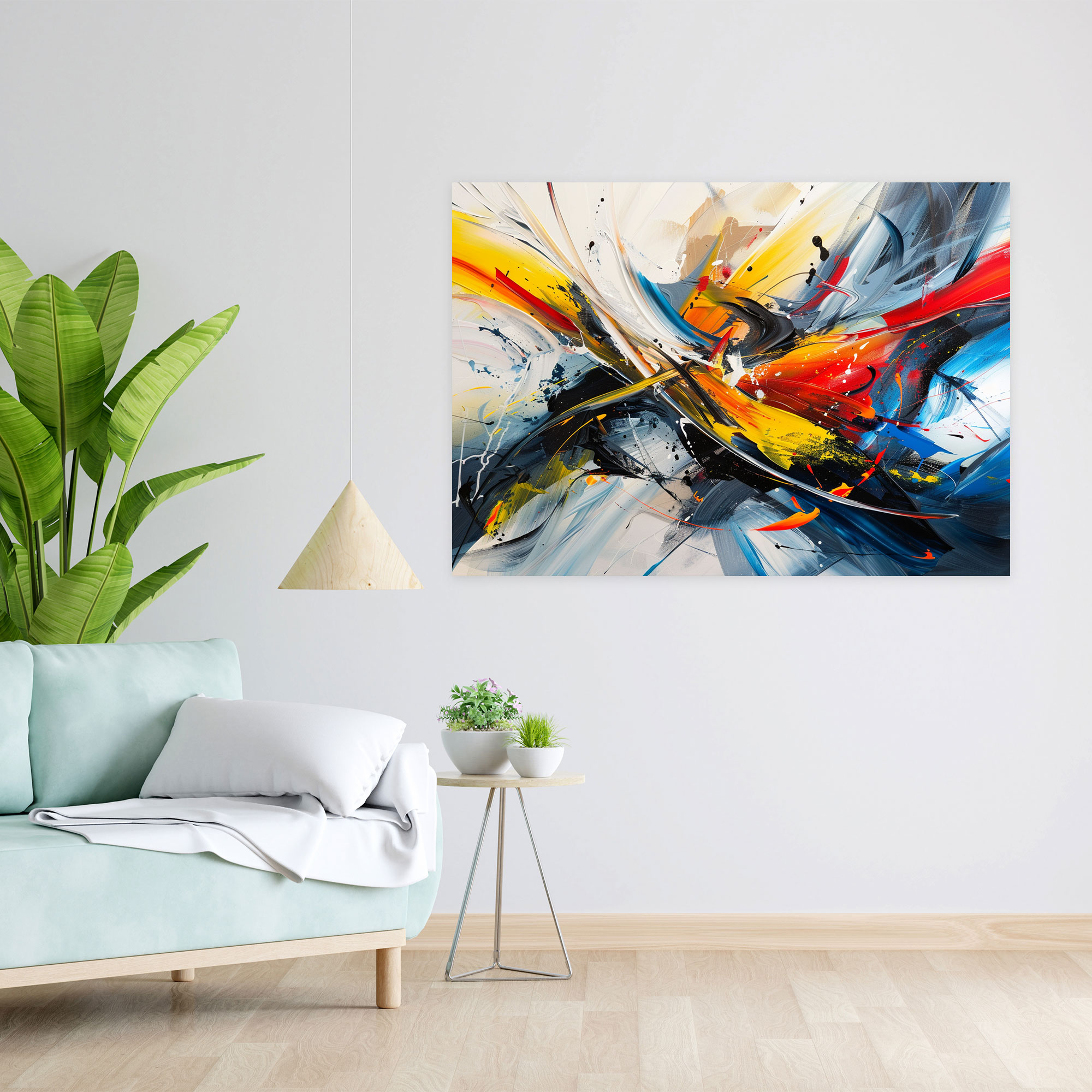 Abstract Art Canvas Print - Abstract Art, Brush Stroke Art, Abstract Art, Dynamic Art