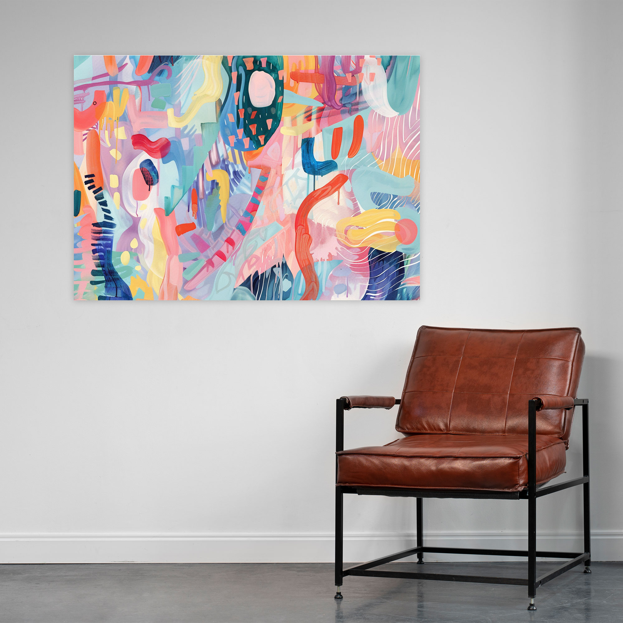 Whimsical Abstract Art Wall Art - Abstract Art, Wall Art, Canvas, Home Decoration