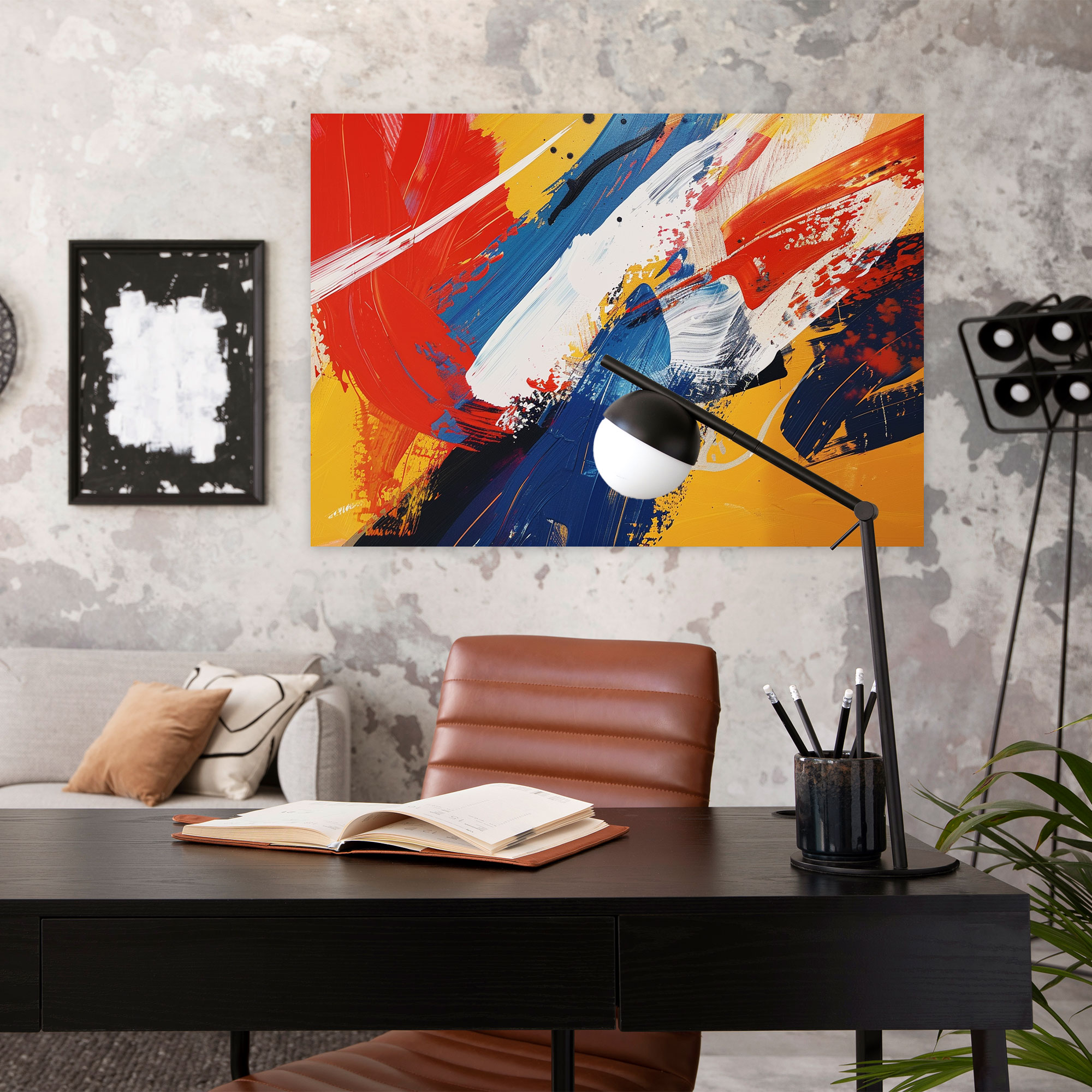 Primary Colors Abstract Art Wall Decoration - Abstract Art, Canvas Wall Art, Wall Decoration, Abstract Art