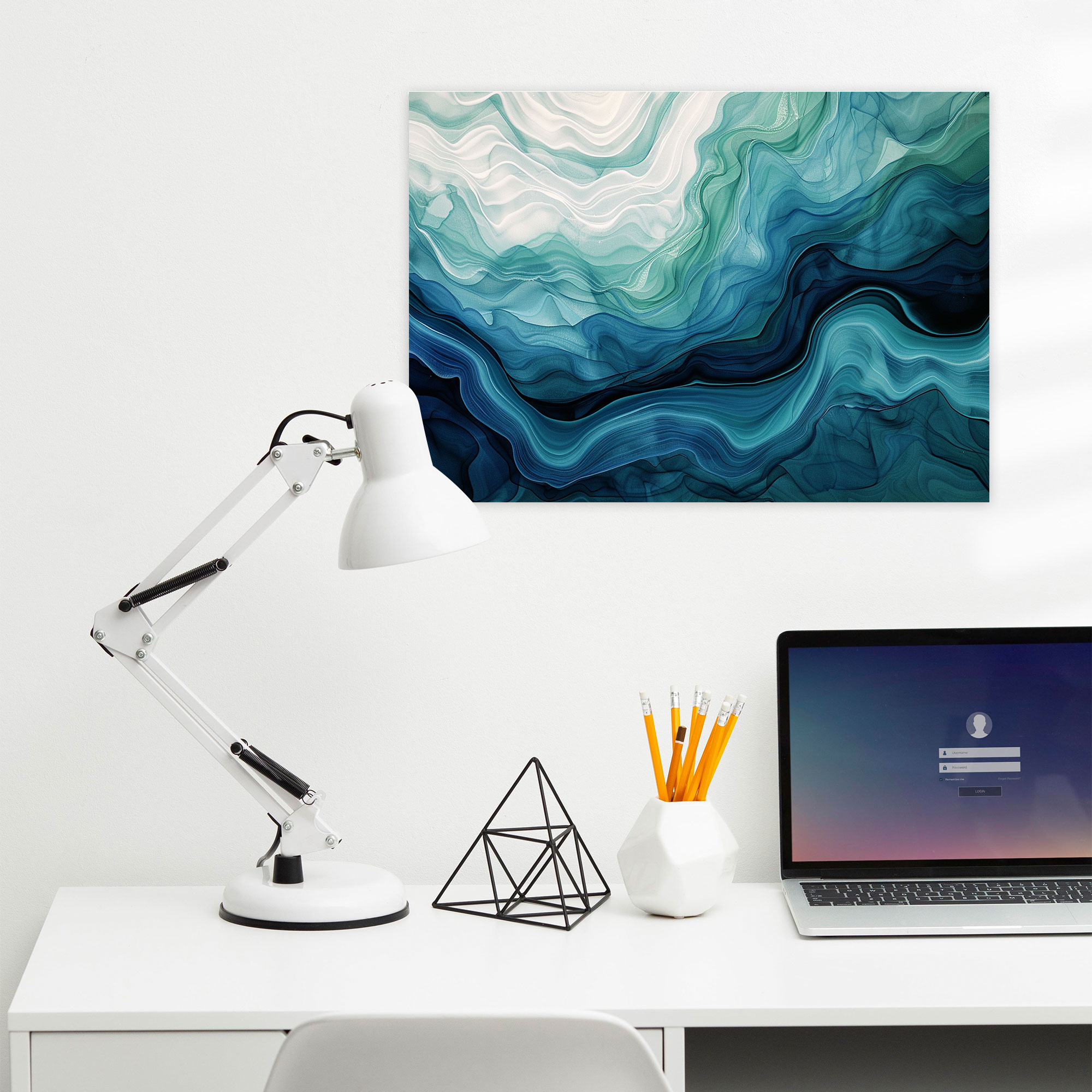 Fluid Lines Abstract Art Wall Decoration - Abstract Art, Canvas, Canvas Wall Art, Wall Decoration