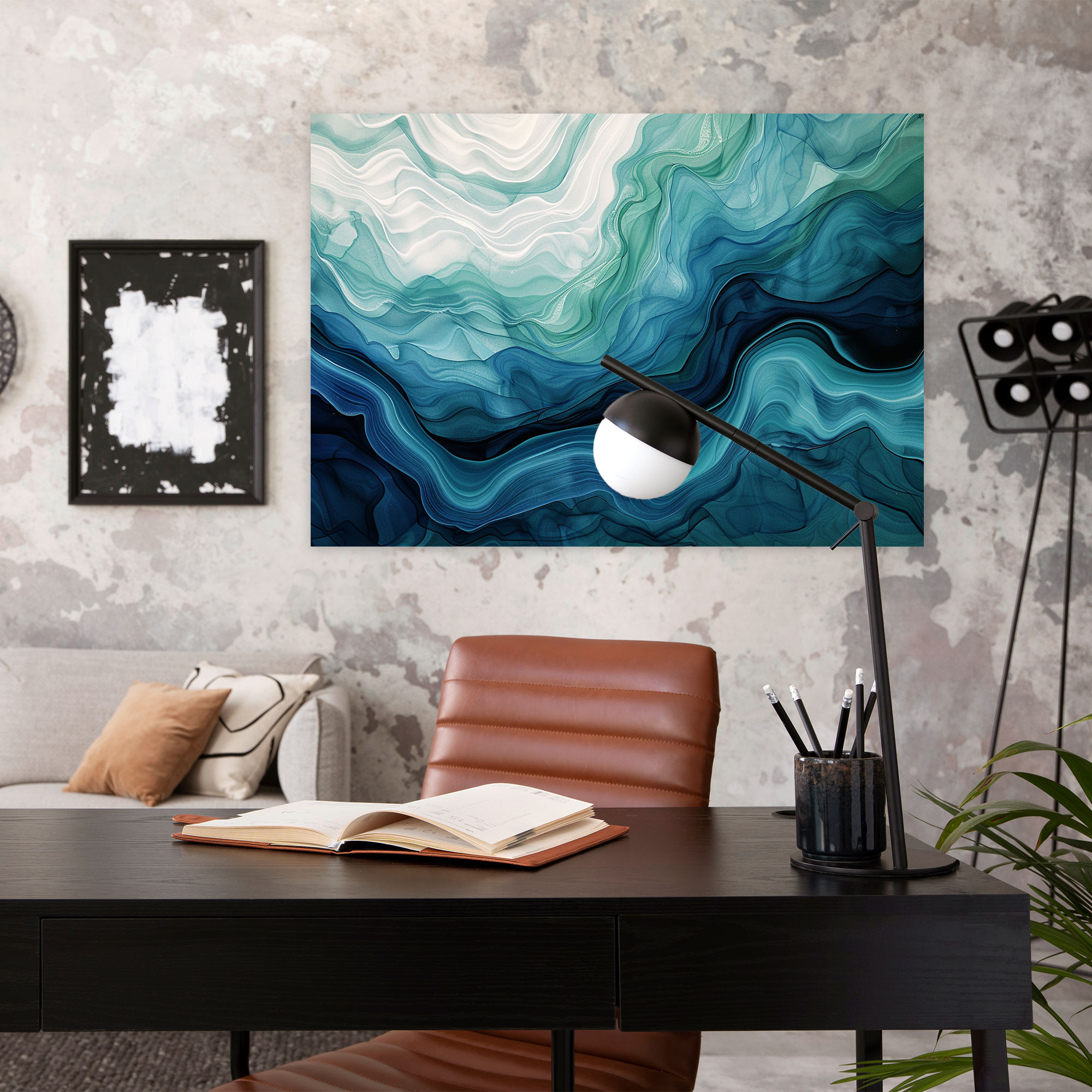 Fluid Lines Abstract Art Wall Decoration - Abstract Art, Canvas, Canvas Wall Art, Wall Decoration