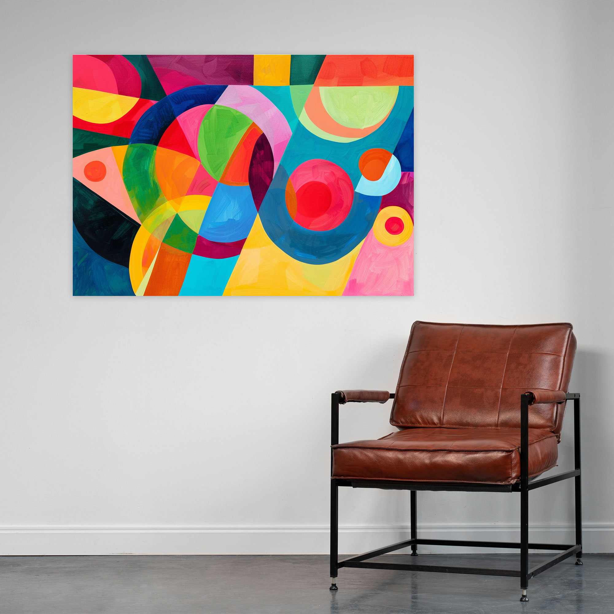 Playful Shapes Abstract Art Canvas Print - Abstract Art, Canvas Wall Art, Wall Art, Canvas