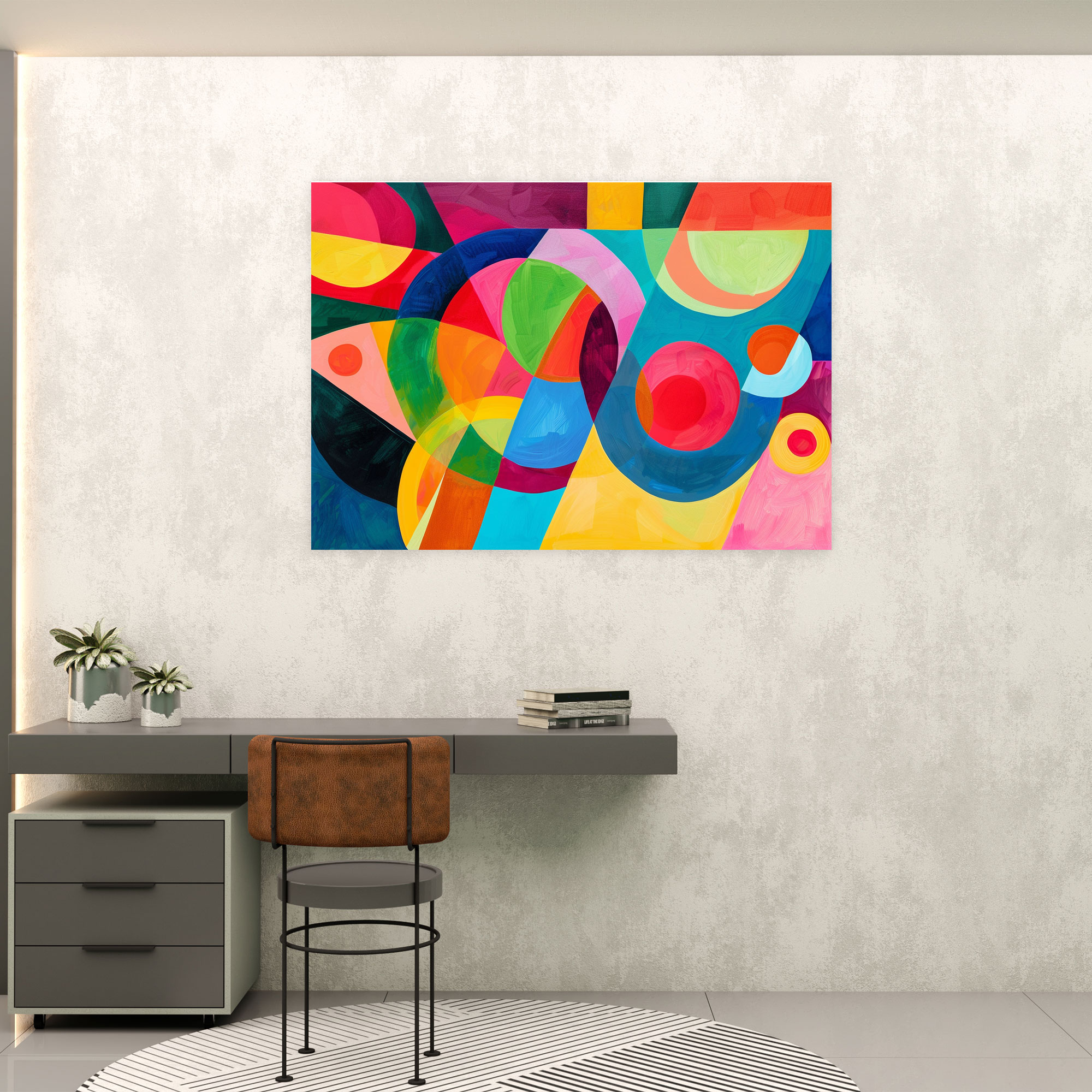 Playful Shapes Abstract Art Canvas Print - Abstract Art, Canvas Wall Art, Wall Art, Canvas