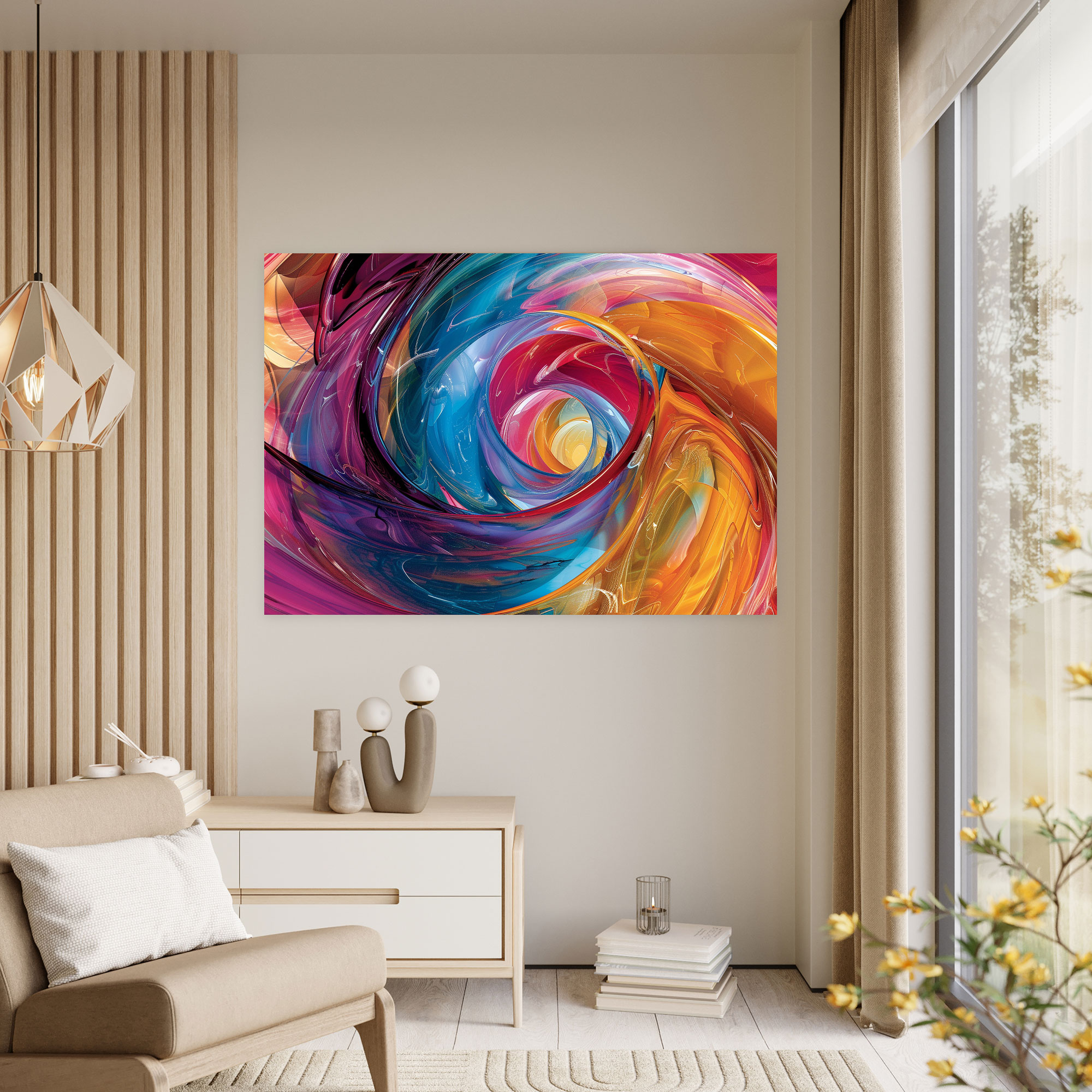 Swirling Abstract Art Canvas Print - Abstract Art, Wall Art, Wall Decoration, Canvas Wall Art