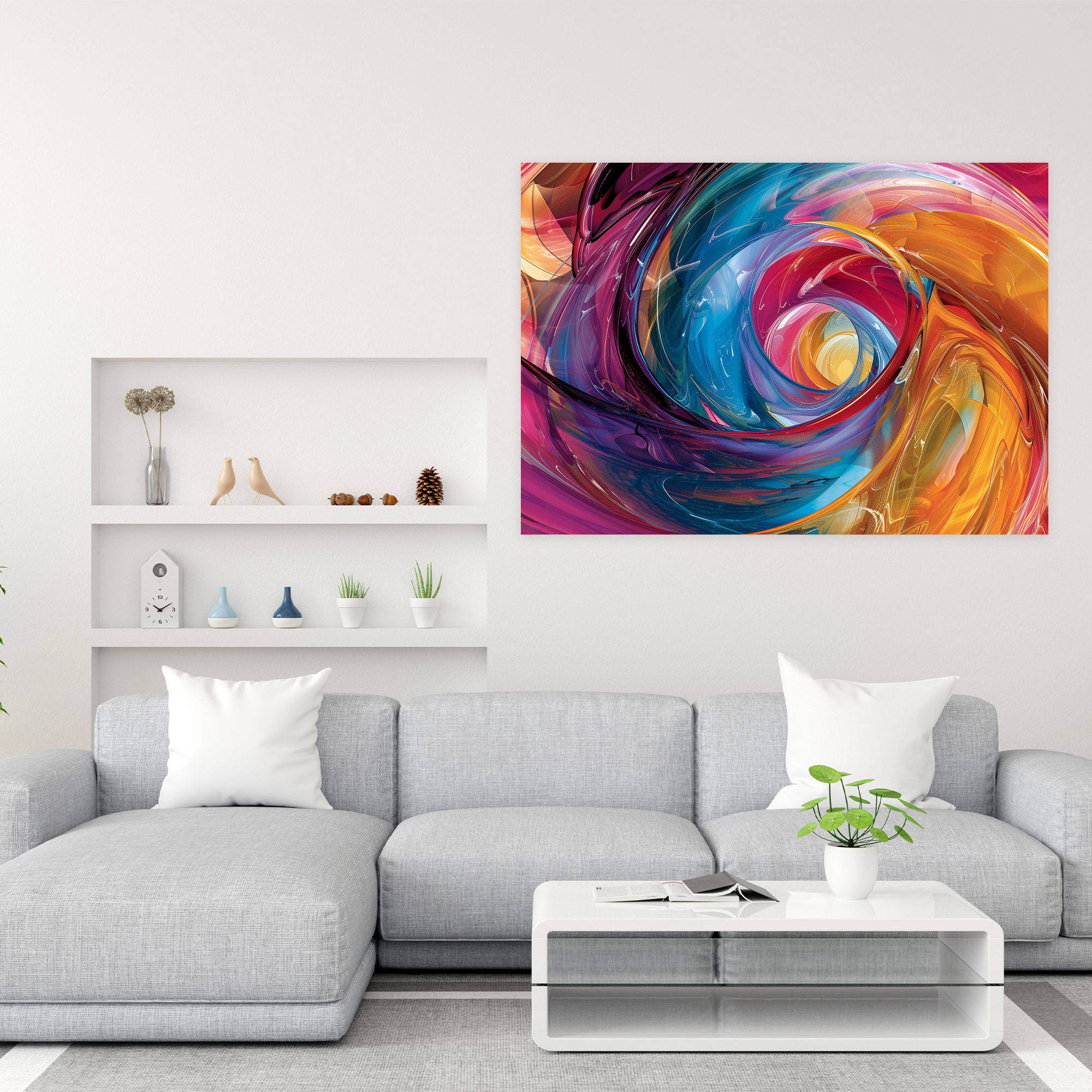 Swirling Abstract Art Canvas Print - Abstract Art, Wall Art, Wall Decoration, Canvas Wall Art