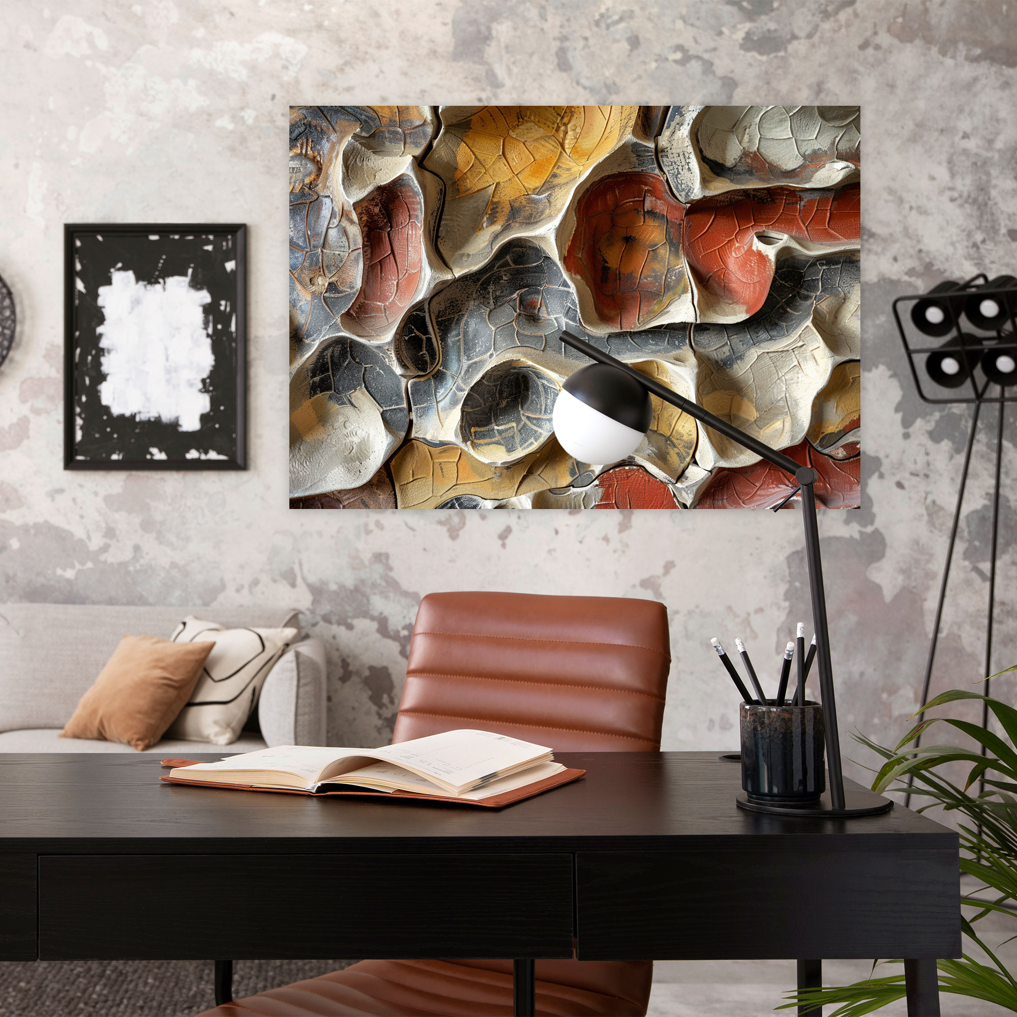 Earth Tones Organic Abstract Art Wall Decoration - Abstract Art, Home Decoration, Canvas Wall Art, Wall Decoration