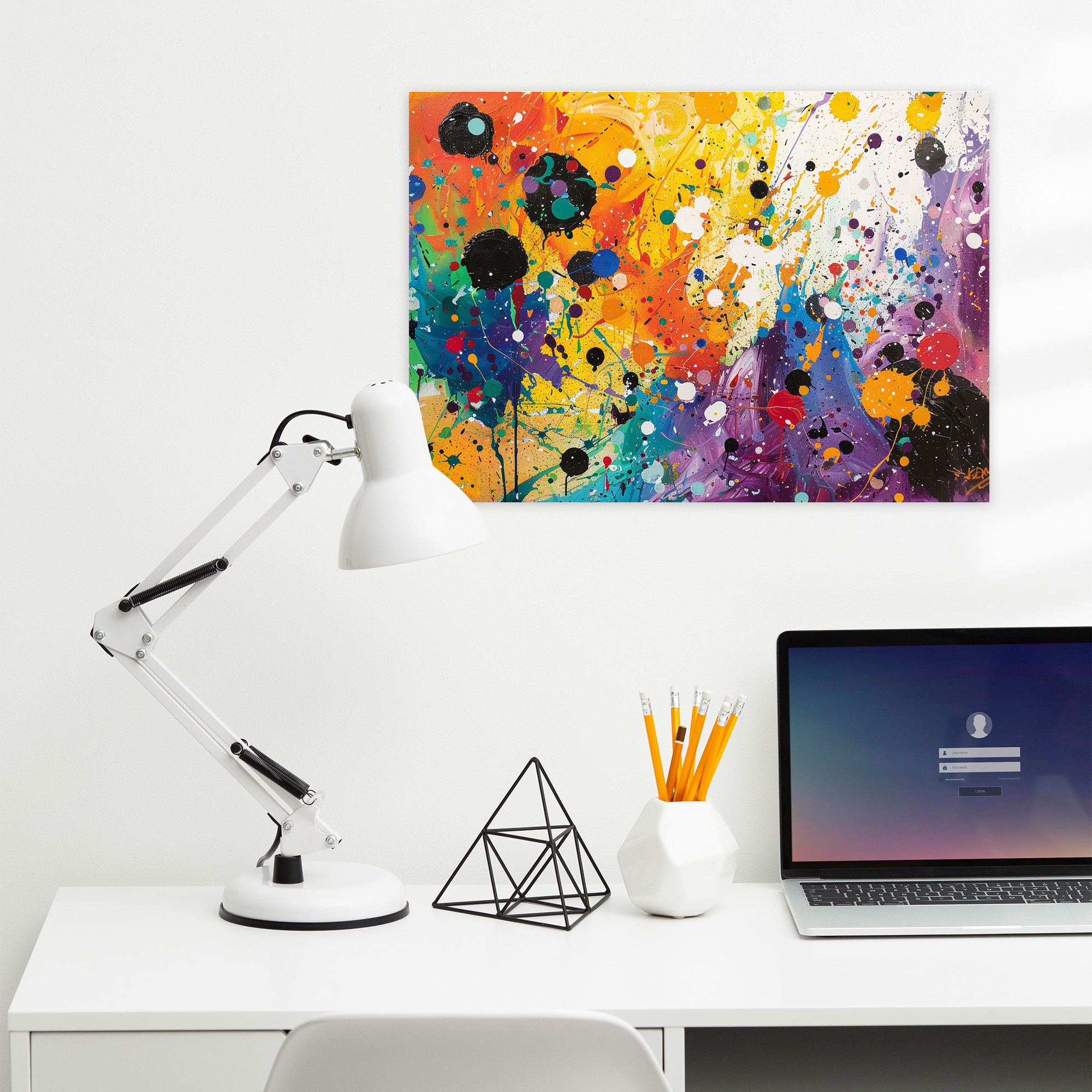 Colorful Splatter Abstract Art Wall Art - Abstract Art, Wall Art, Canvas, Canvas Wall Art