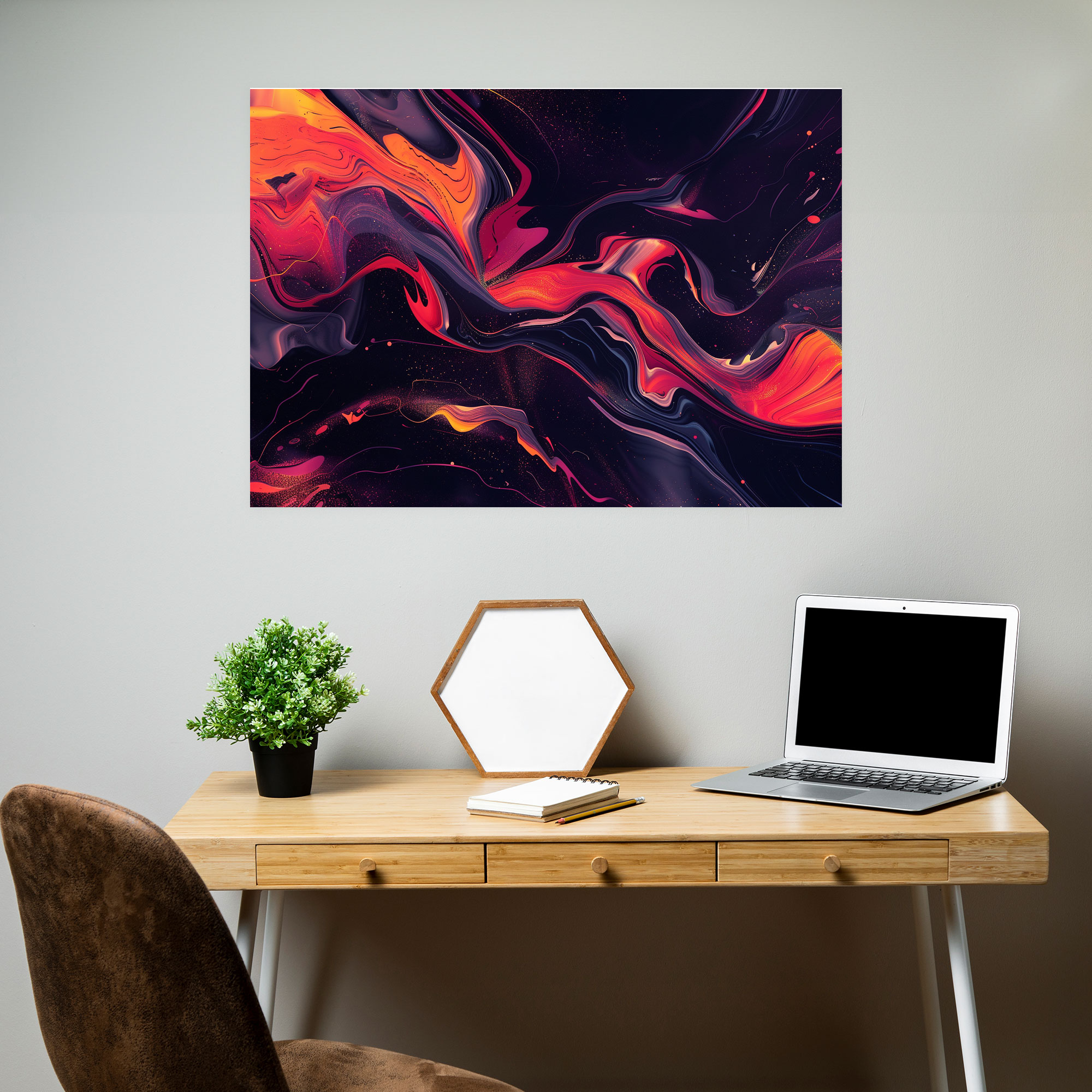 Fluid Lines Abstract Art Wall Art - Abstract Art, Wall Decoration, Home Decoration, Canvas Wall Art