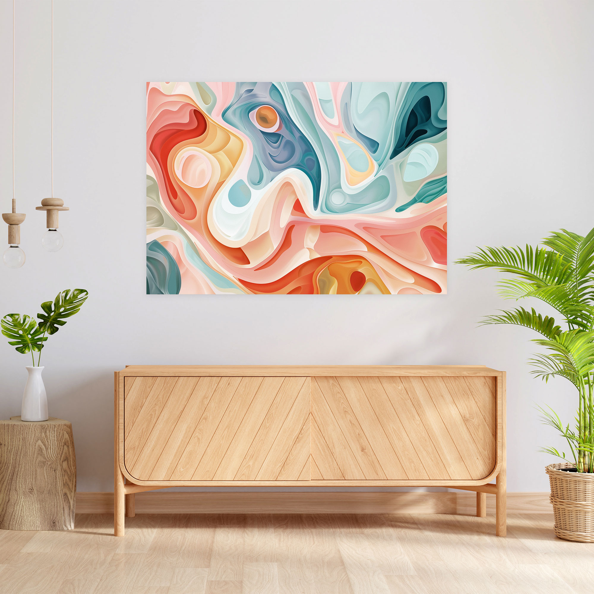 Organic Shapes Abstract Art Wall Decoration - Abstract Art, Home Decoration, Abstract Art, Canvas Wall Art