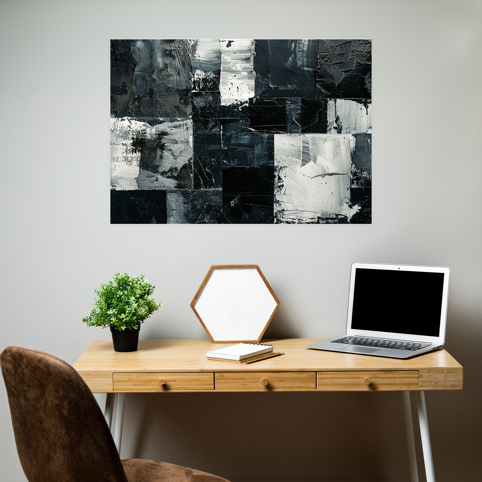 Textures Collage Abstract Art Canvas Print - Abstract Art, Home Decoration, Canvas, Wall Decoration