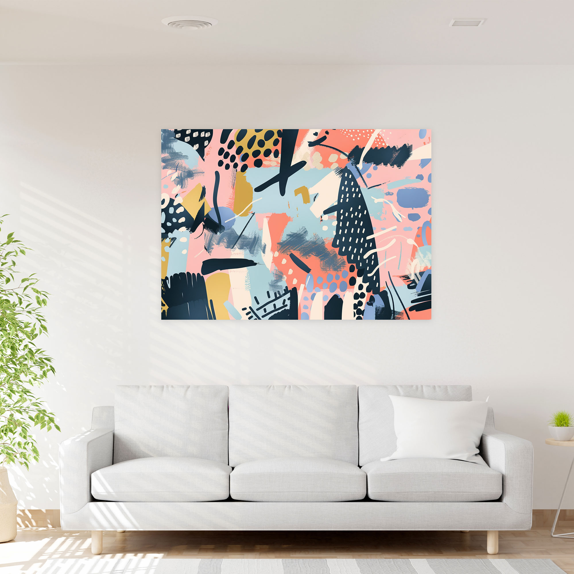 Playful Patterns Abstract Art Wall Art - Abstract Art, Abstract Art, Canvas, Wall Art