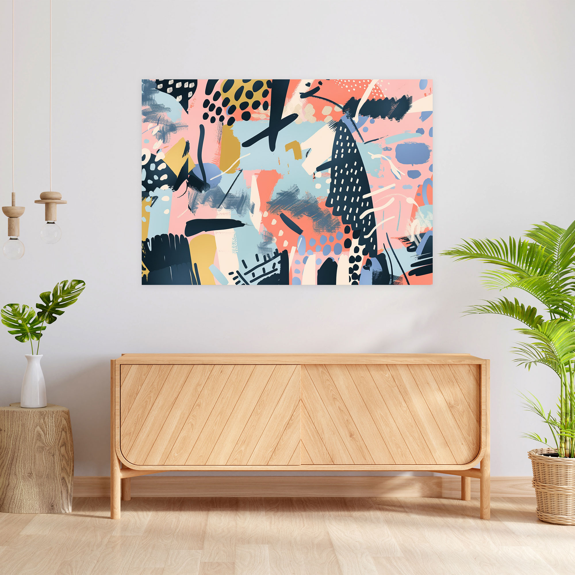 Playful Patterns Abstract Art Wall Art - Abstract Art, Abstract Art, Canvas, Wall Art