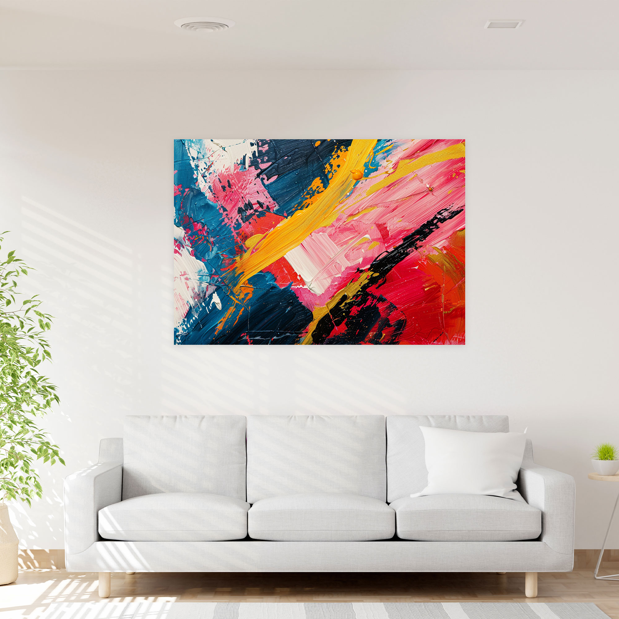 Bold Brush Strokes Abstract Art Wall Decoration - Abstract Art, Canvas, Wall Decoration, Abstract Art